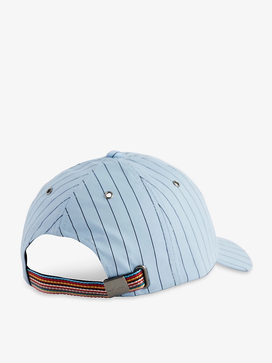 Striped six-panel cotton baseball cap - 3