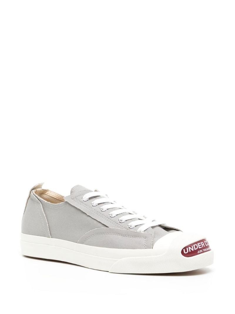 rubber-toecap lace-up sneakers - 2