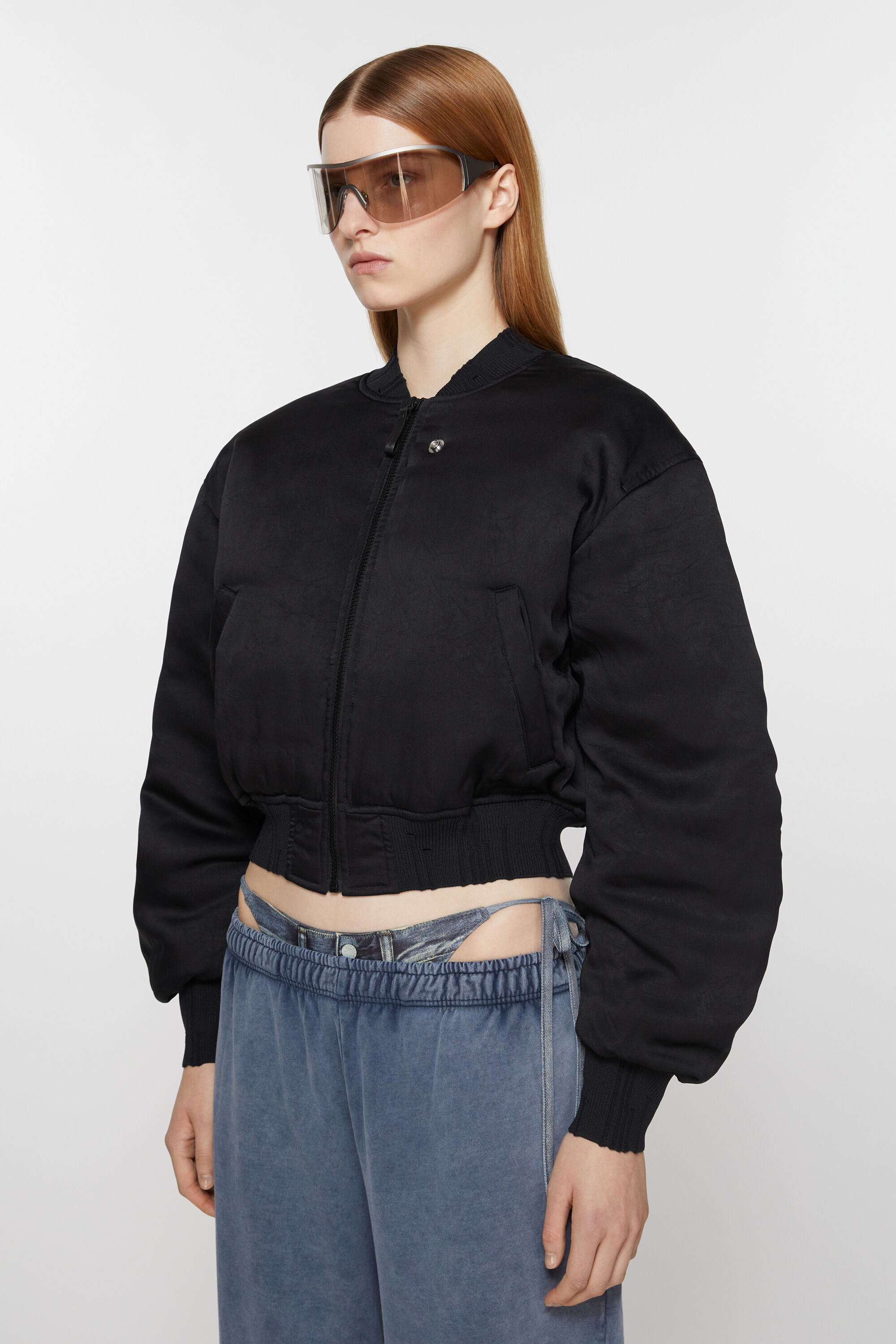 Logo patch bomber jacket - Black - 3