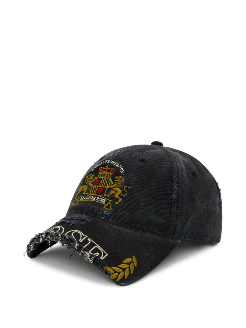 distressed embroidered cap 1