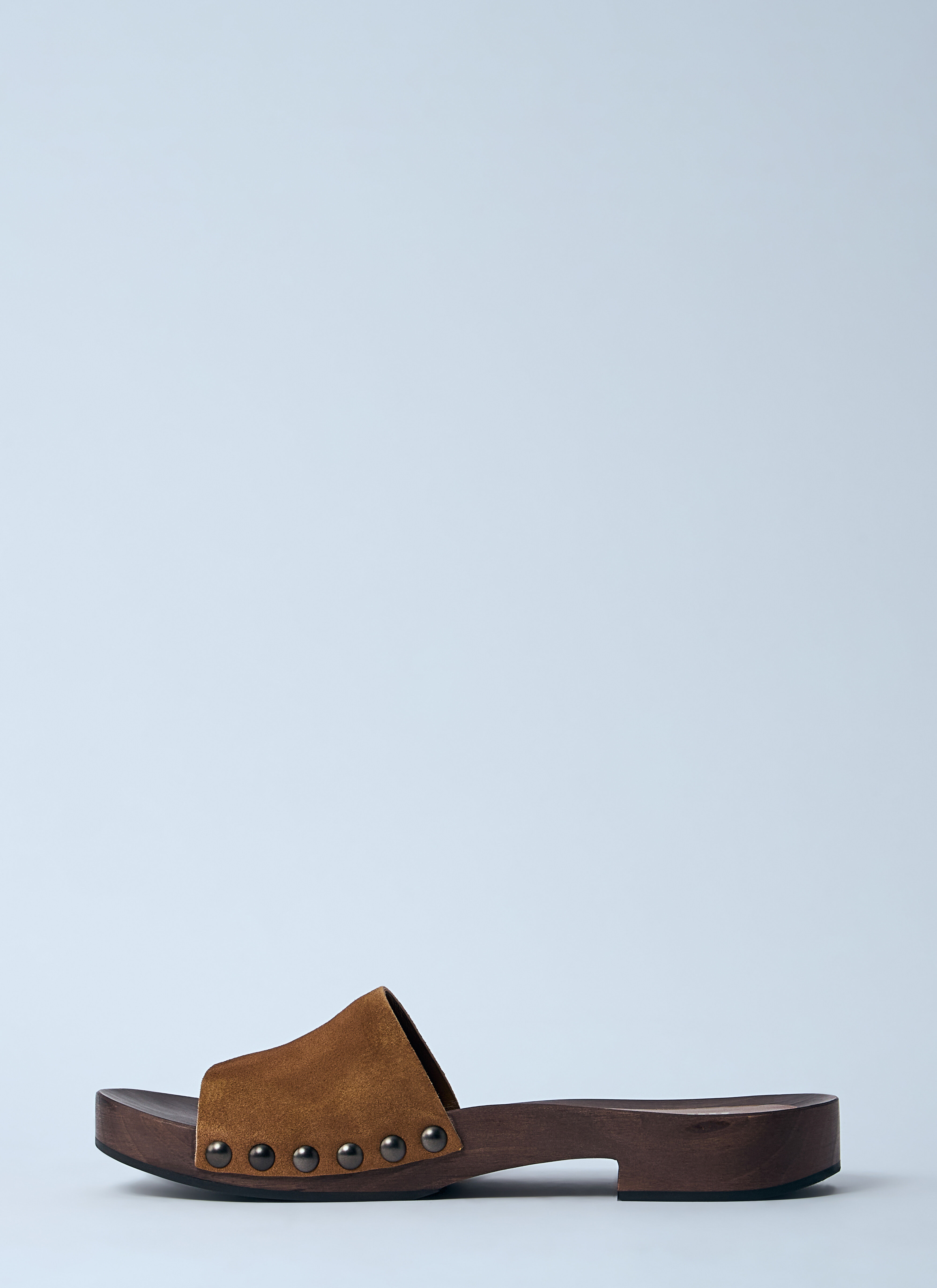 Faded Suede Clogs - 4