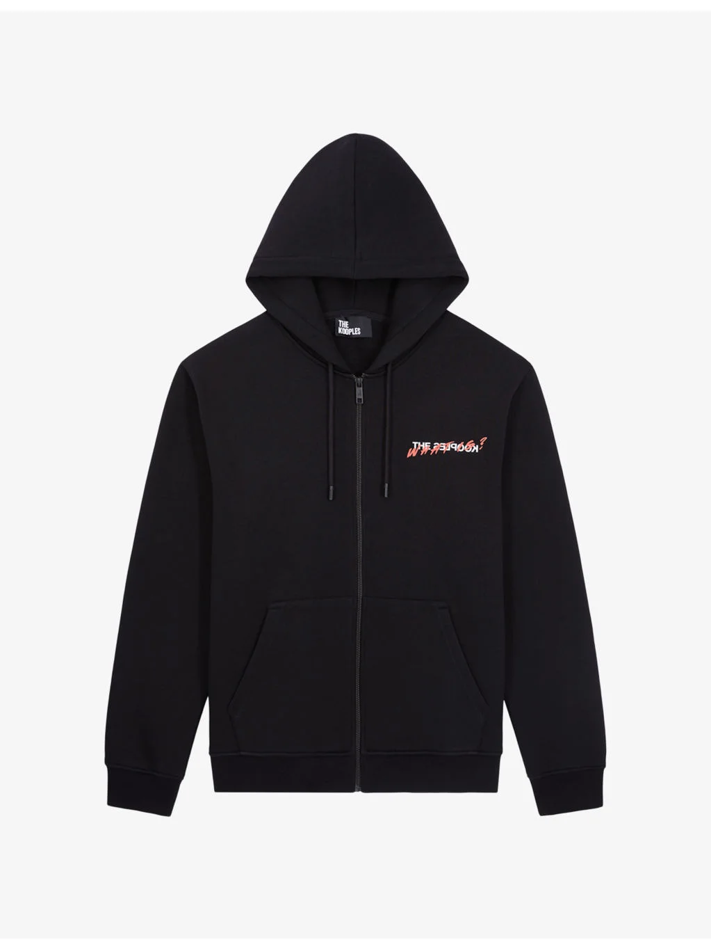 Logo-print zip-up cotton hoody - 1