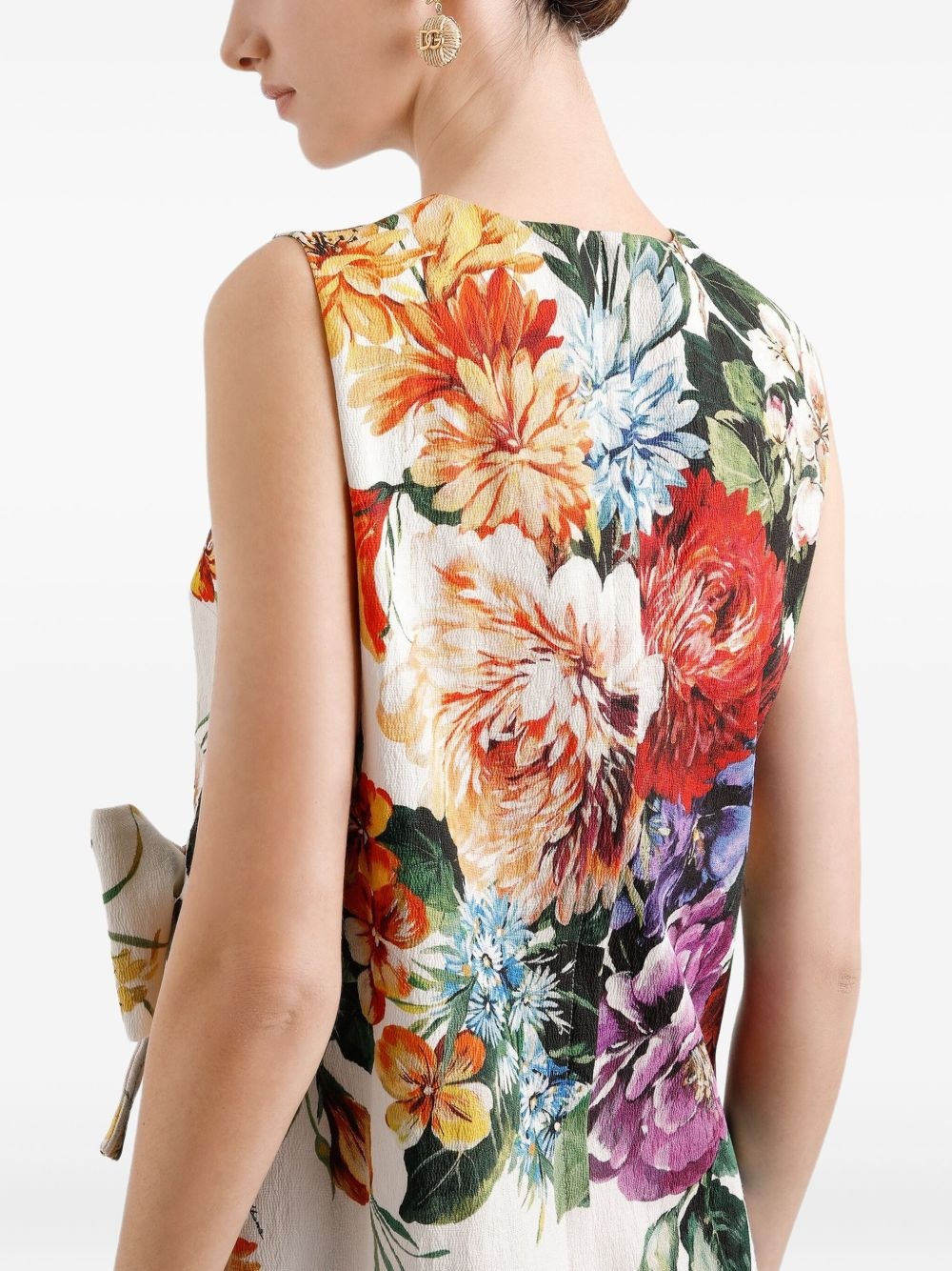 floral-print mini dress - 5