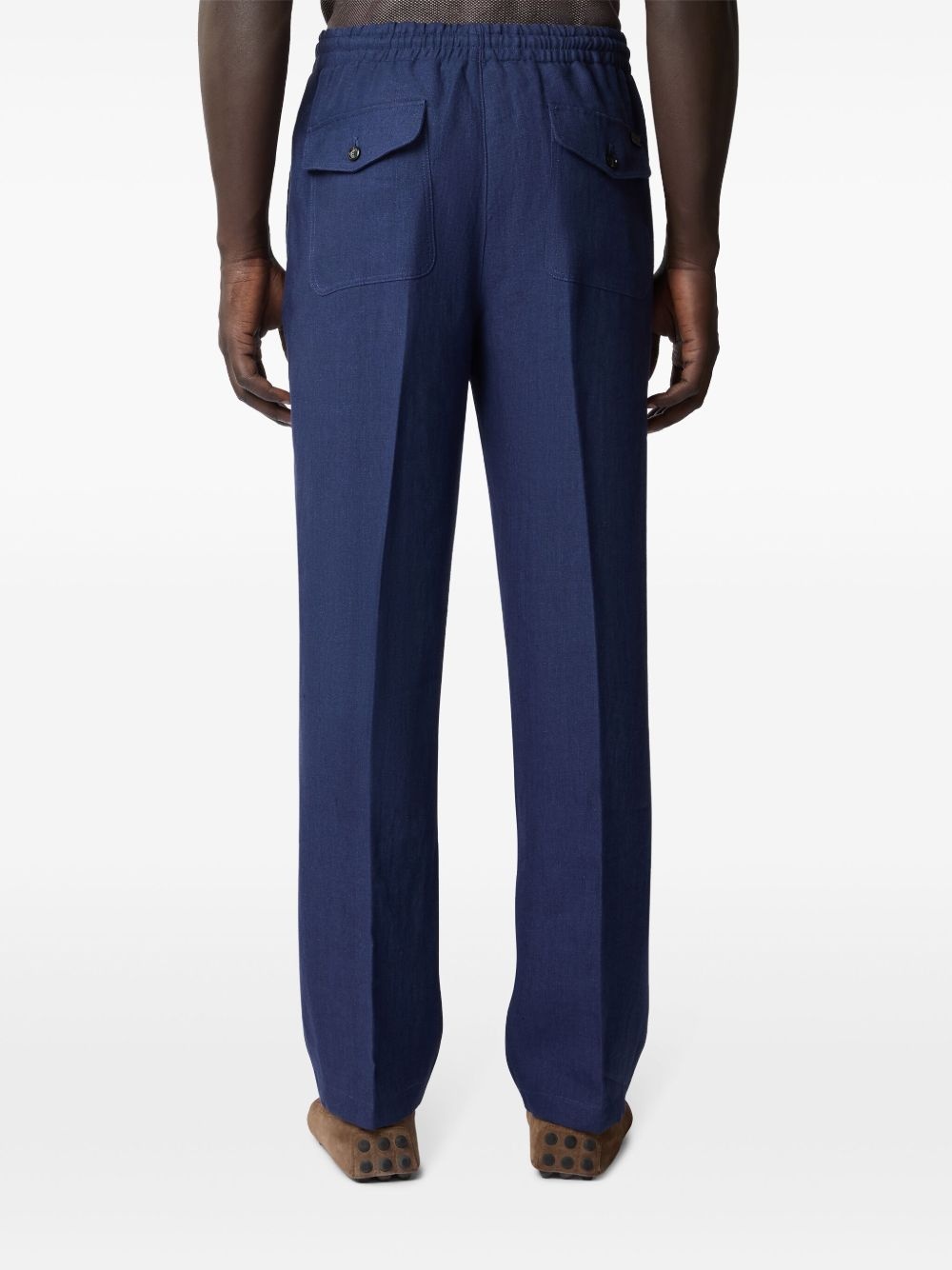 Coulisse linen trousers - 3