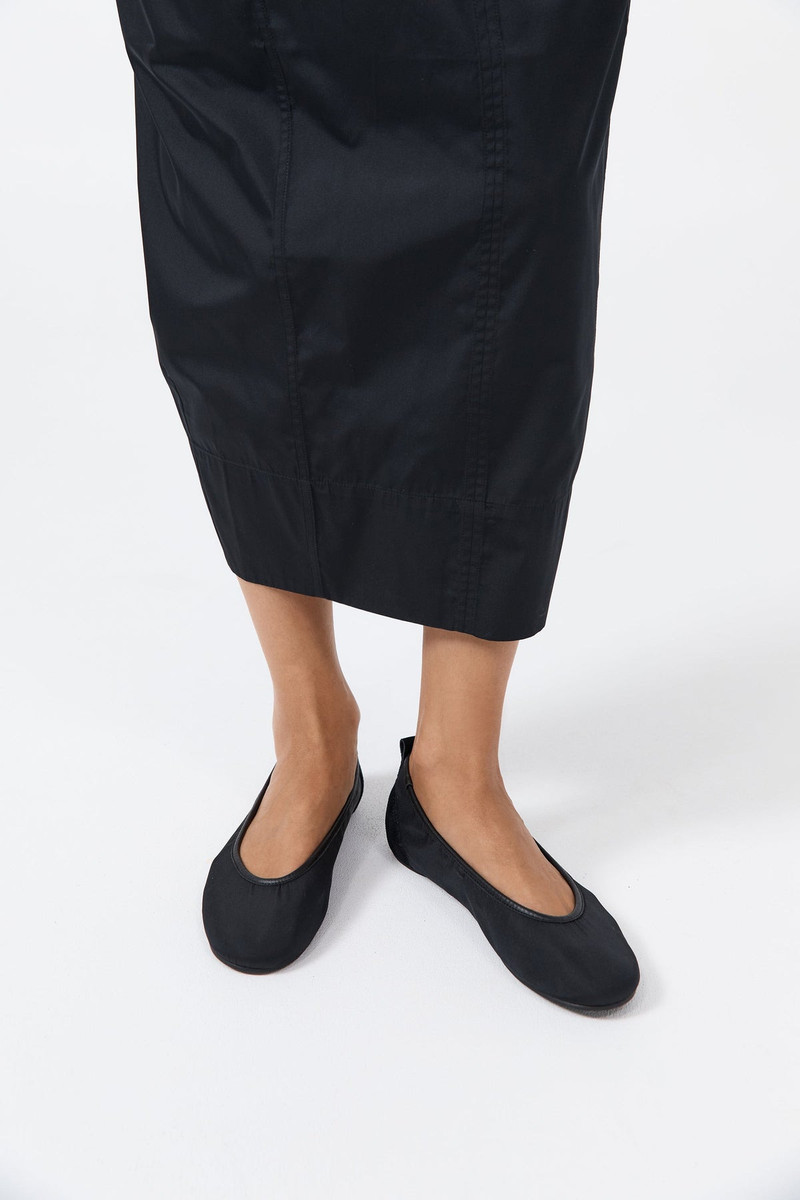 Satin Ballet Flat - Black 3