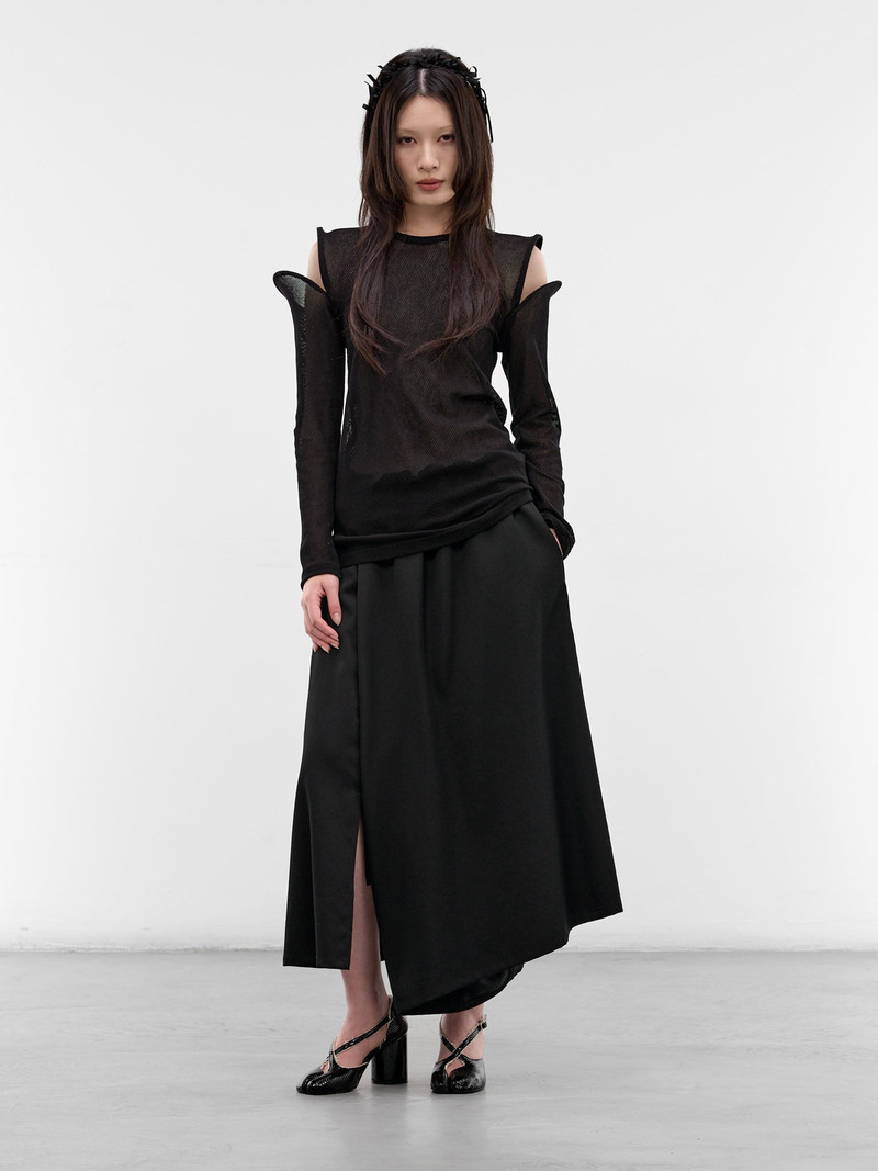 Junya Watanabe Sculptural Cut-Out Shoulders Mesh Top outlook