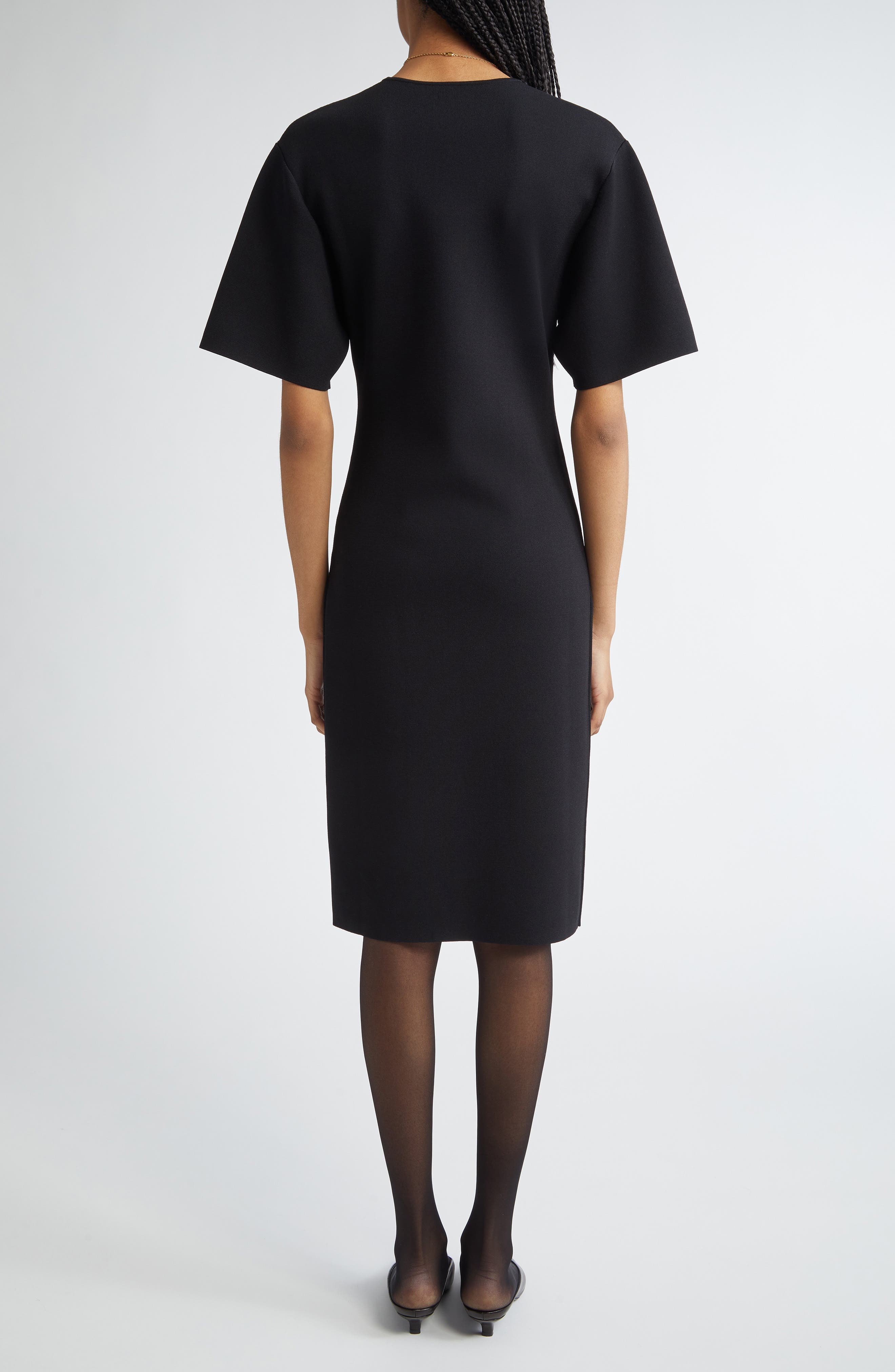 TOTEME Compact Jersey T-Shirt Dress in Black at Nordstrom - 2