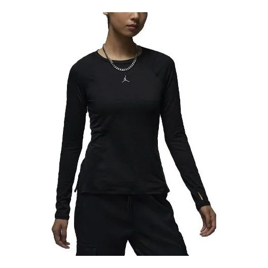 (WMNS) Air Jordan Long Sleeve Base Layer 'Black' FD7383-010 - 1