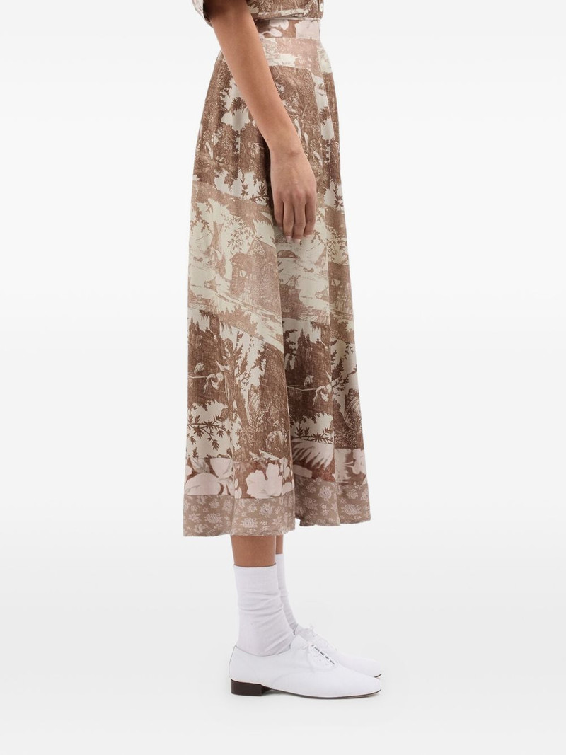 Aloe A-line midi skirt 4