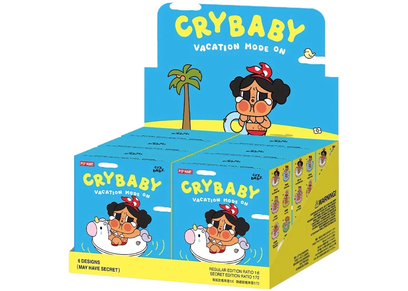 Pop Mart Crybaby Vacation Mode On Series Fridge Magnet Sealed Case (6 Blind Box) - 1