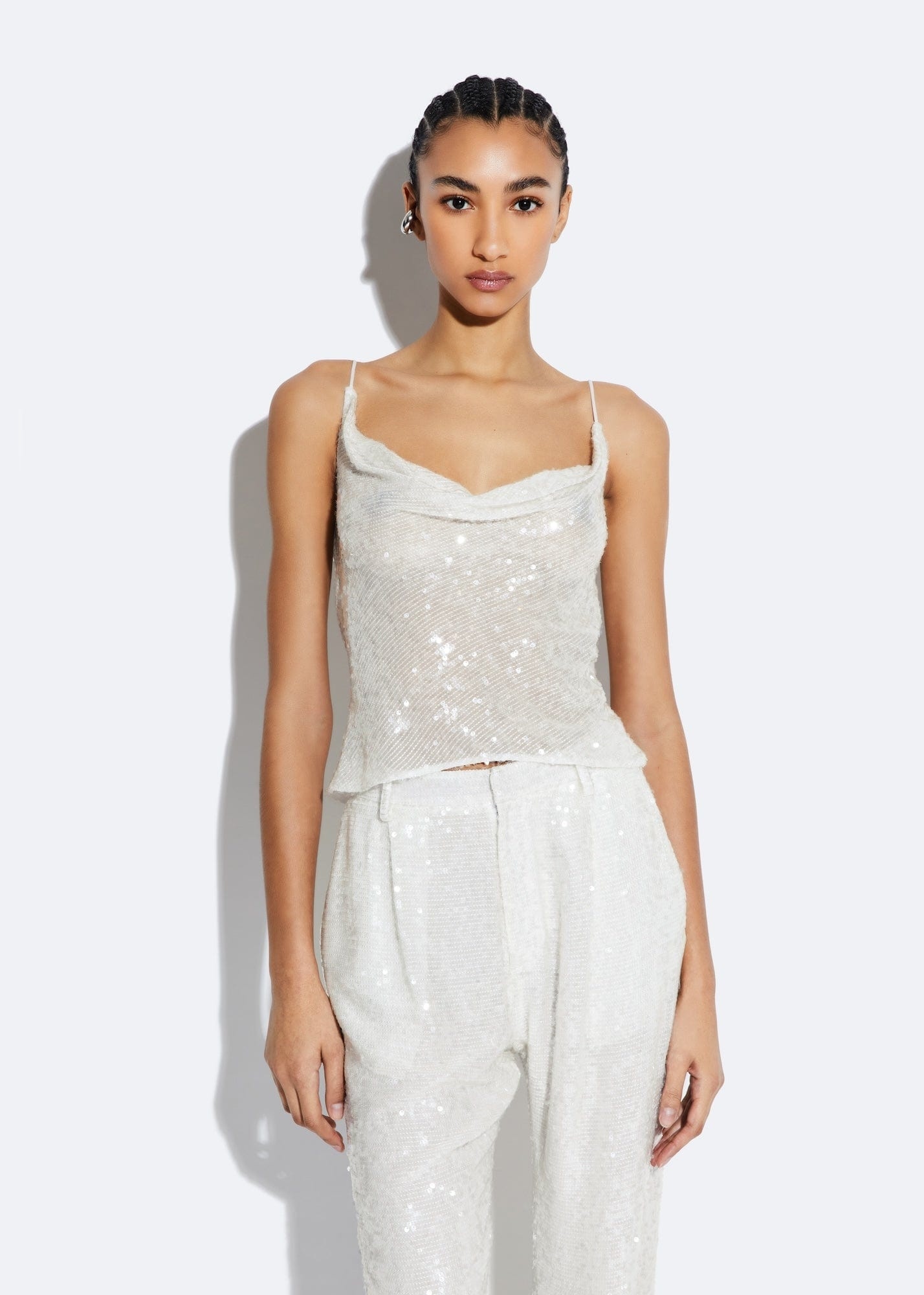 Sequin Cowl Cami Top - 2
