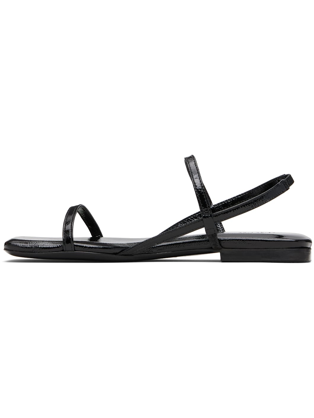 Black Hilda Flat Sandals - 3