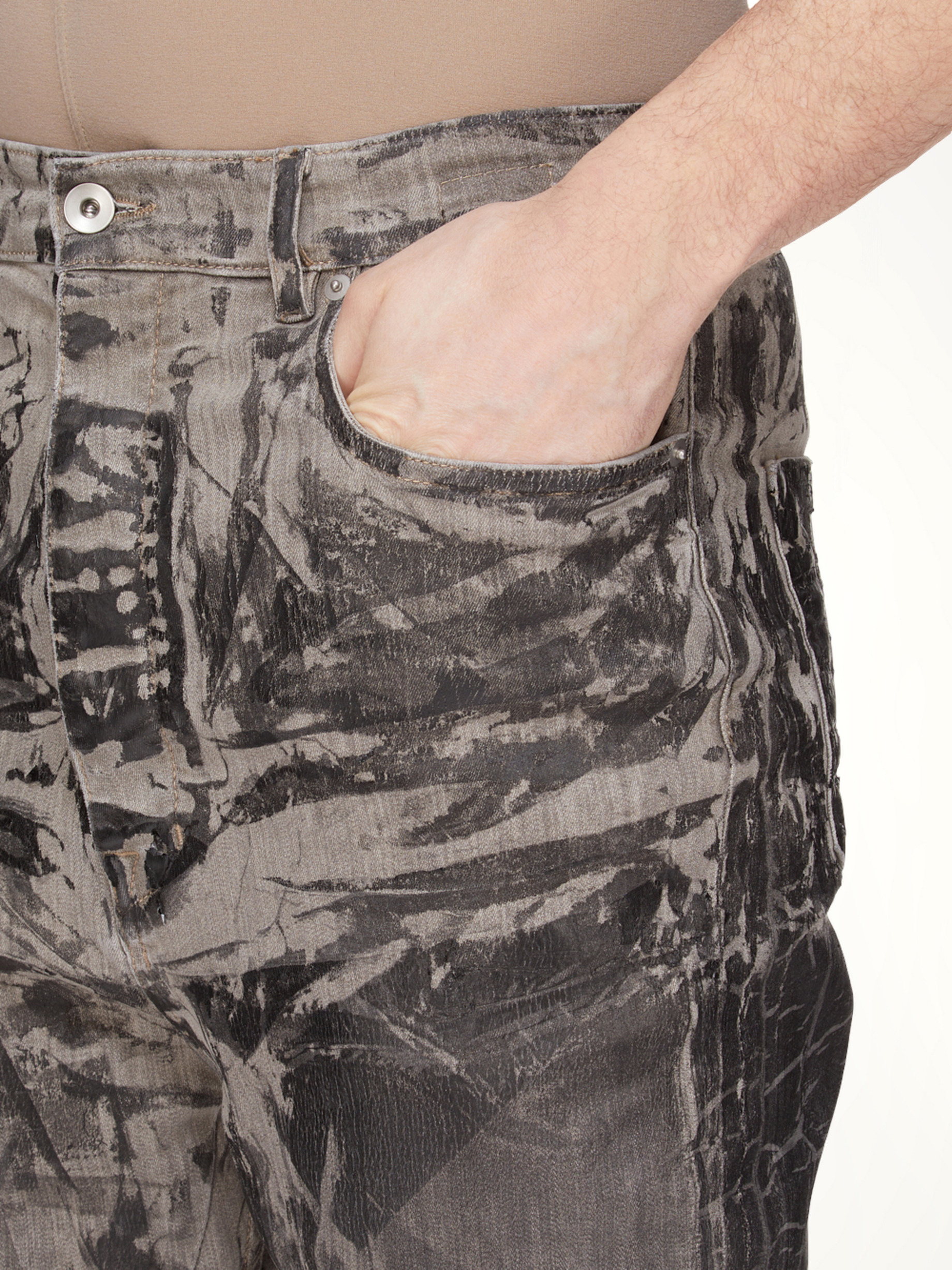 Bolan Bootcut Washed Foil in Black - 7