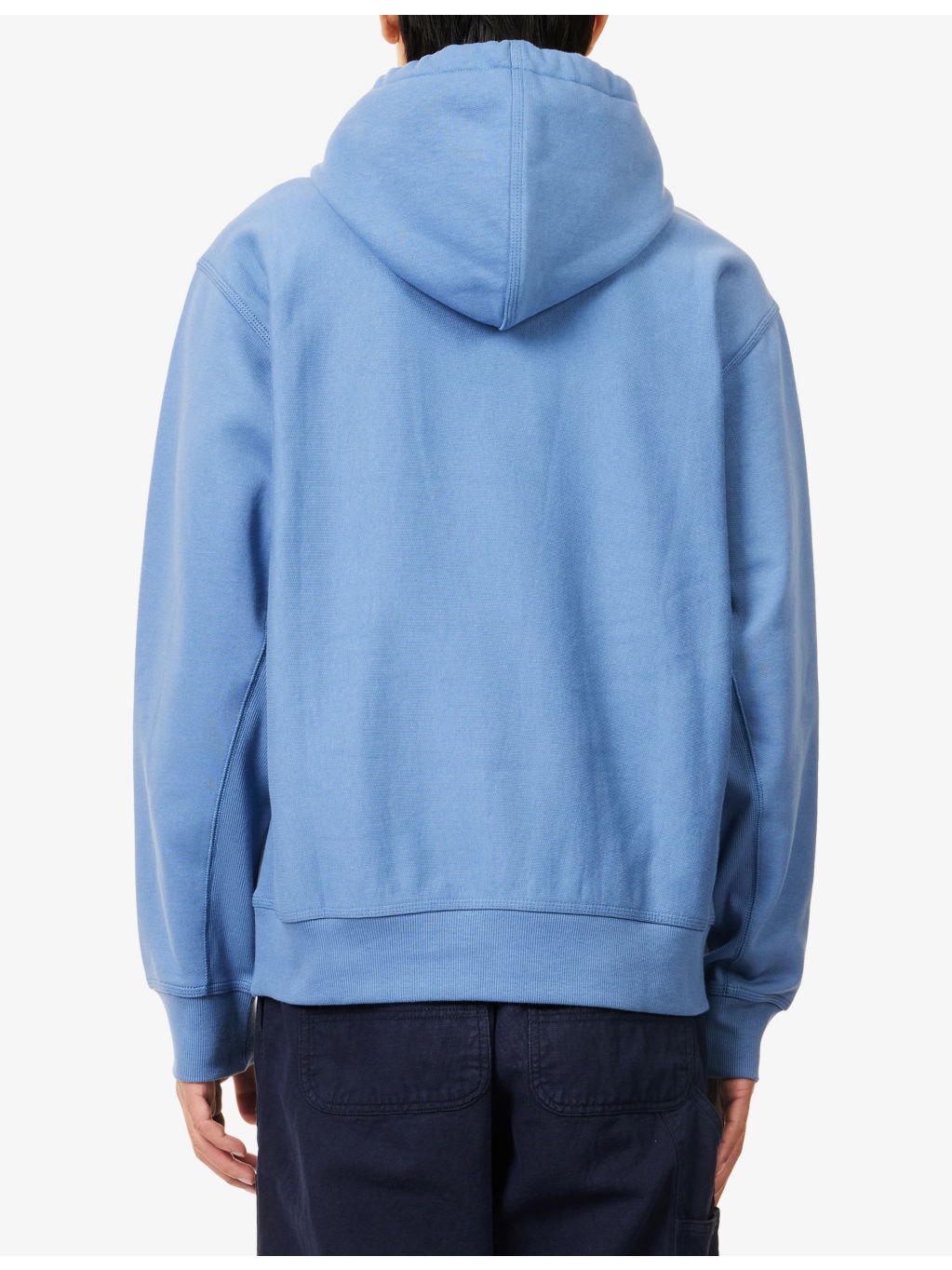 American Script Logo-Embroidered Cotton Hoody - 4