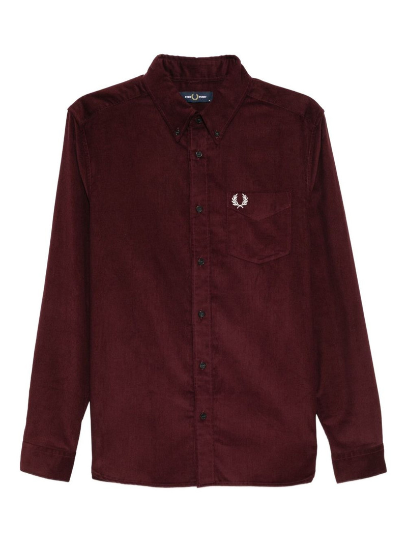 logo-embroidered shirt 1