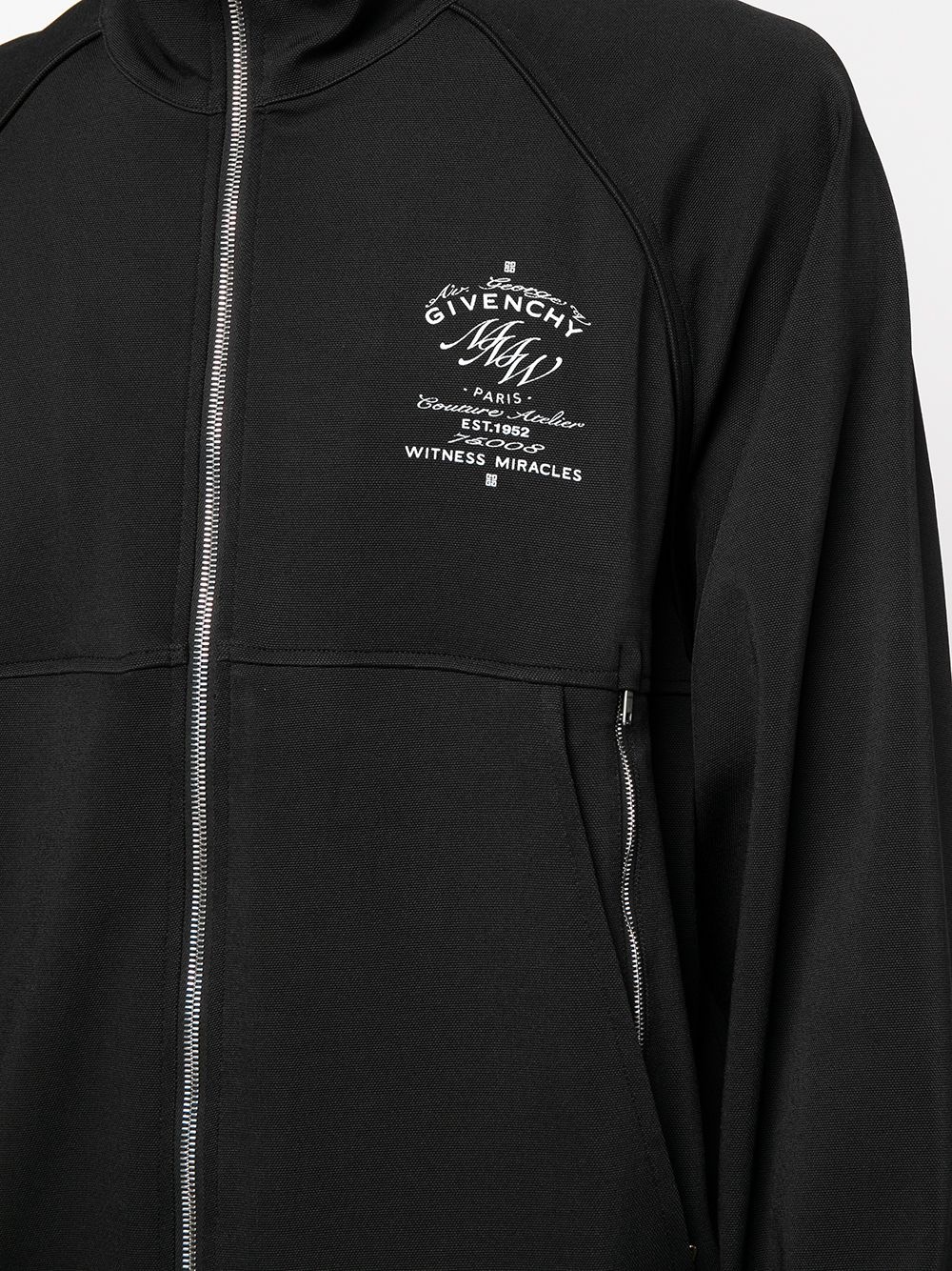 logo-print zipped track jacket - 5