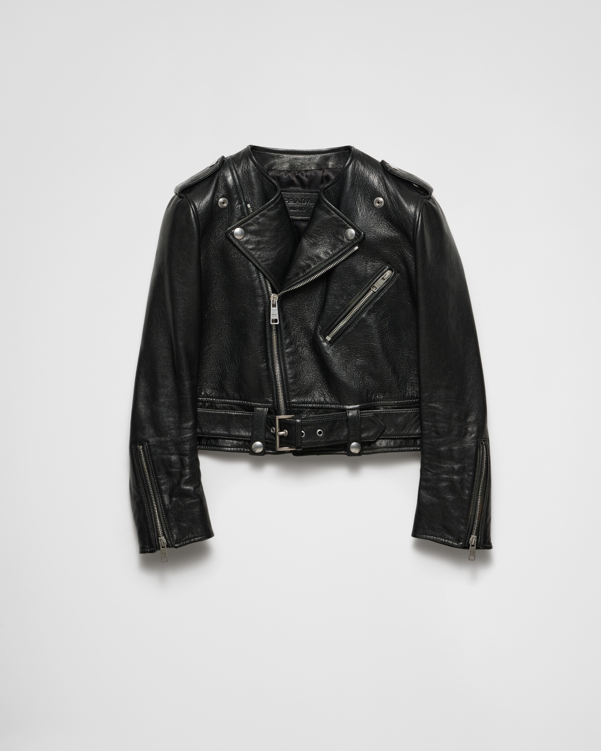 Leather biker jacker - 1