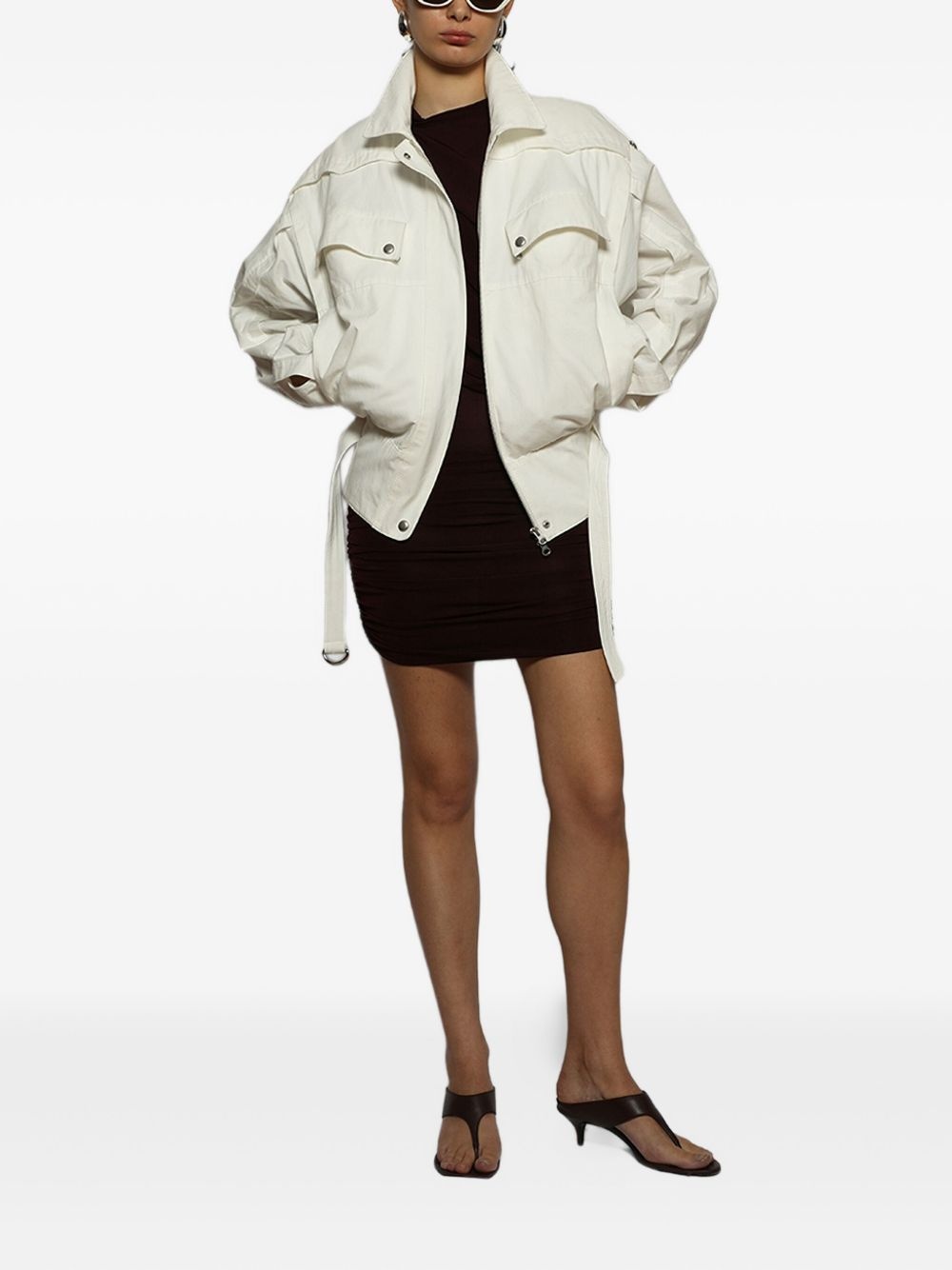 belted bomber jacket - 2