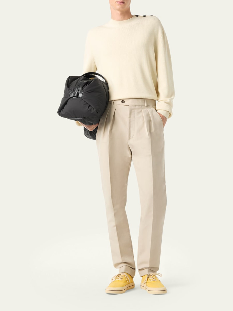 Loro Piana Men's Stafford Double-Pleated Straight Leg Trousers outlook