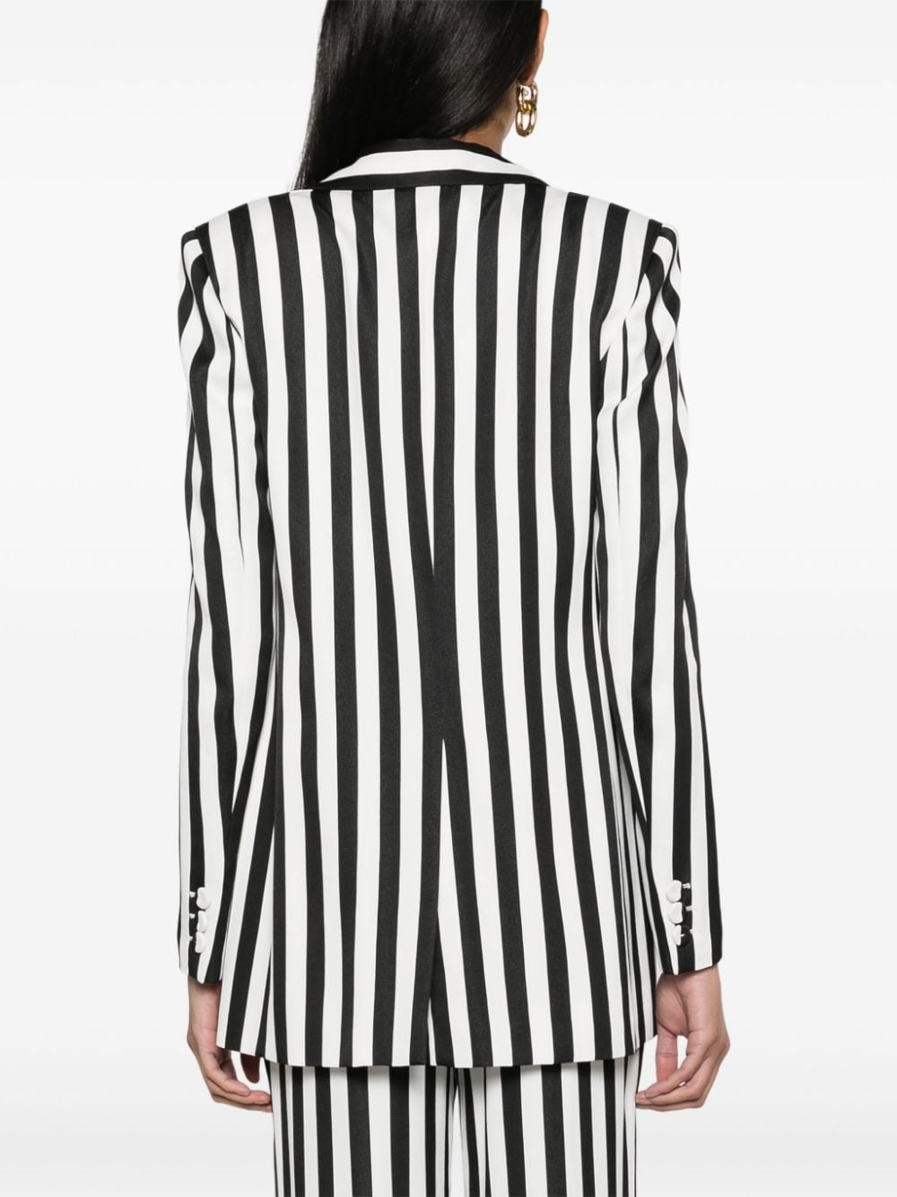striped satin blazer - 4