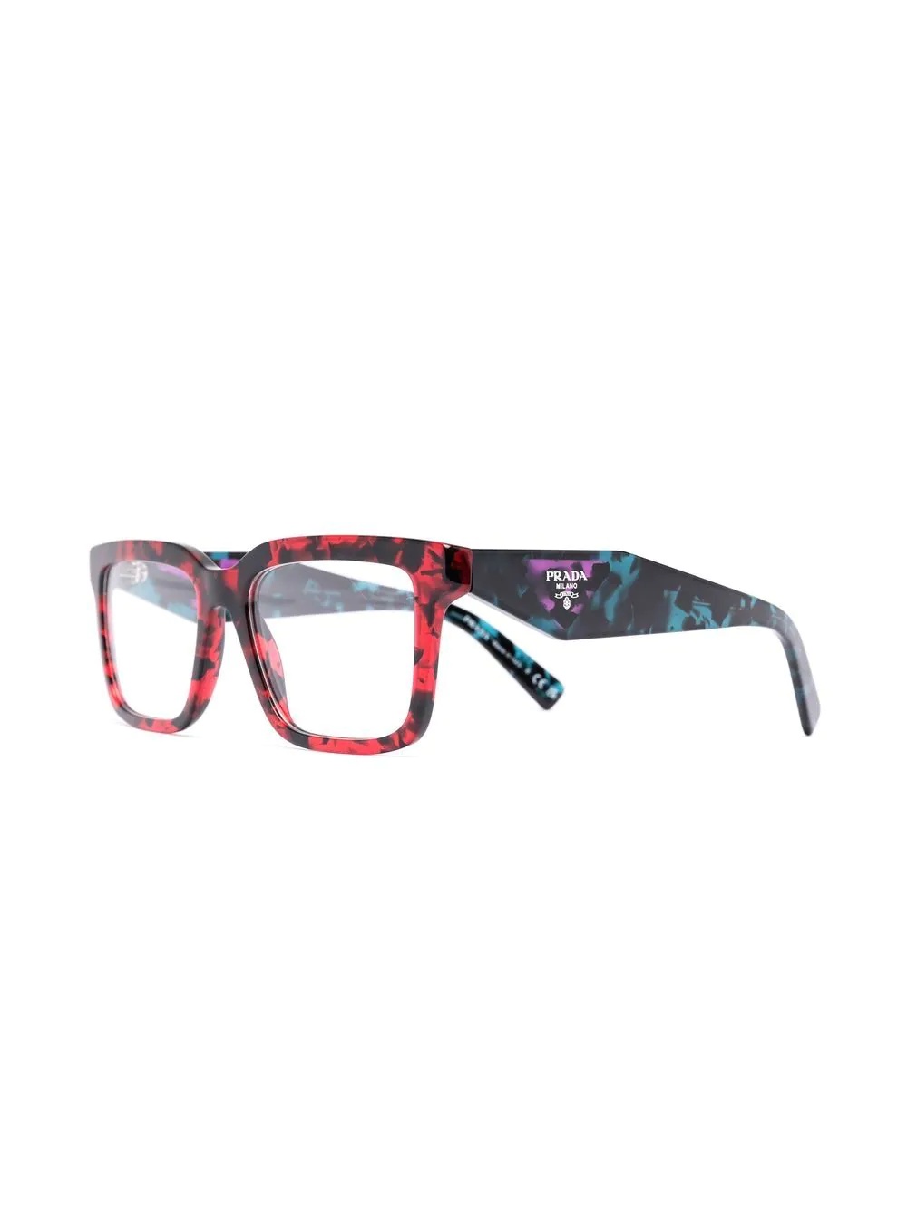 square-frame two-tone optical glasses - 2