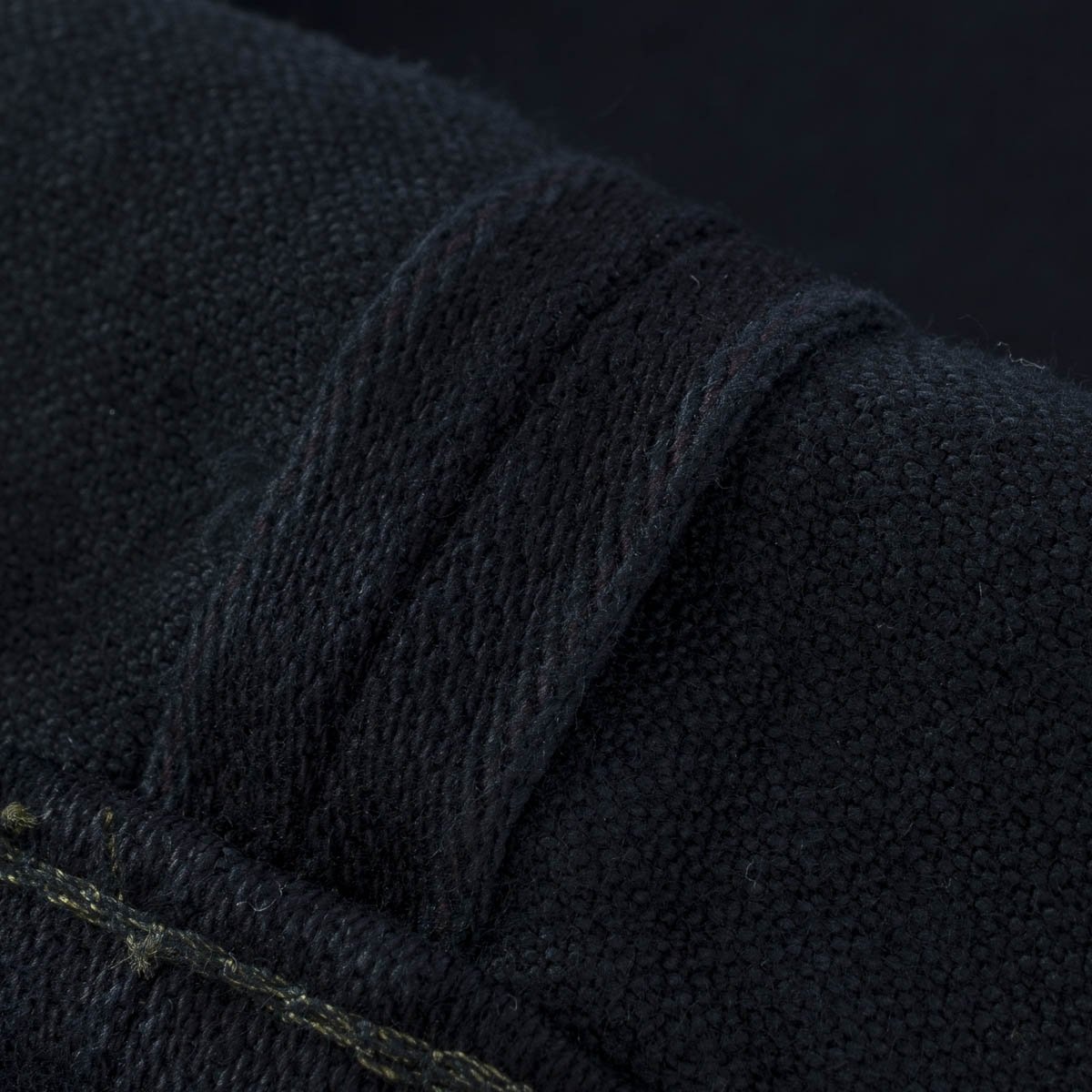 14oz Selvedge Denim Straight Cut Jeans - Indigo/Black