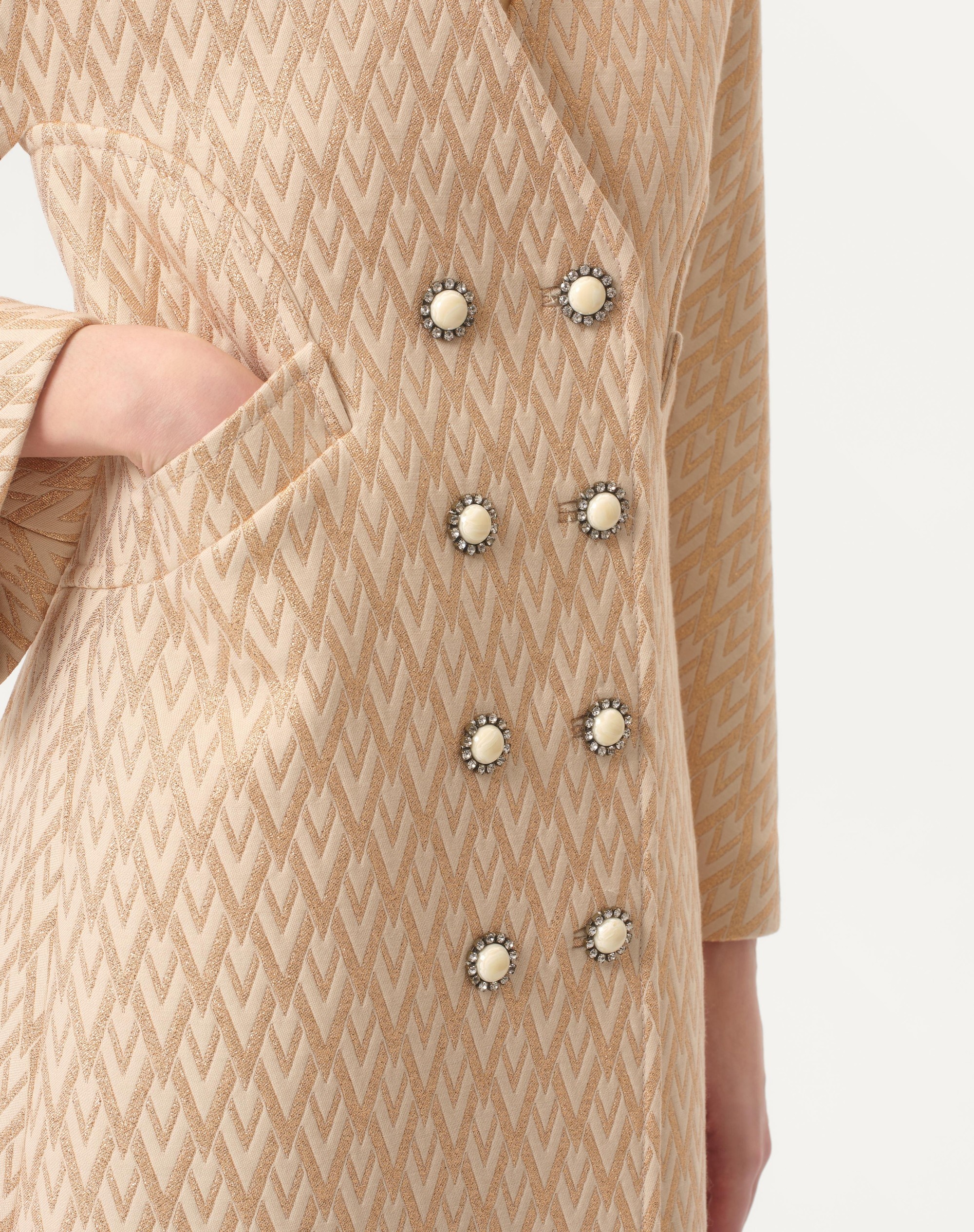 LUREX JACQUARD TOUTE LA V COAT - 4