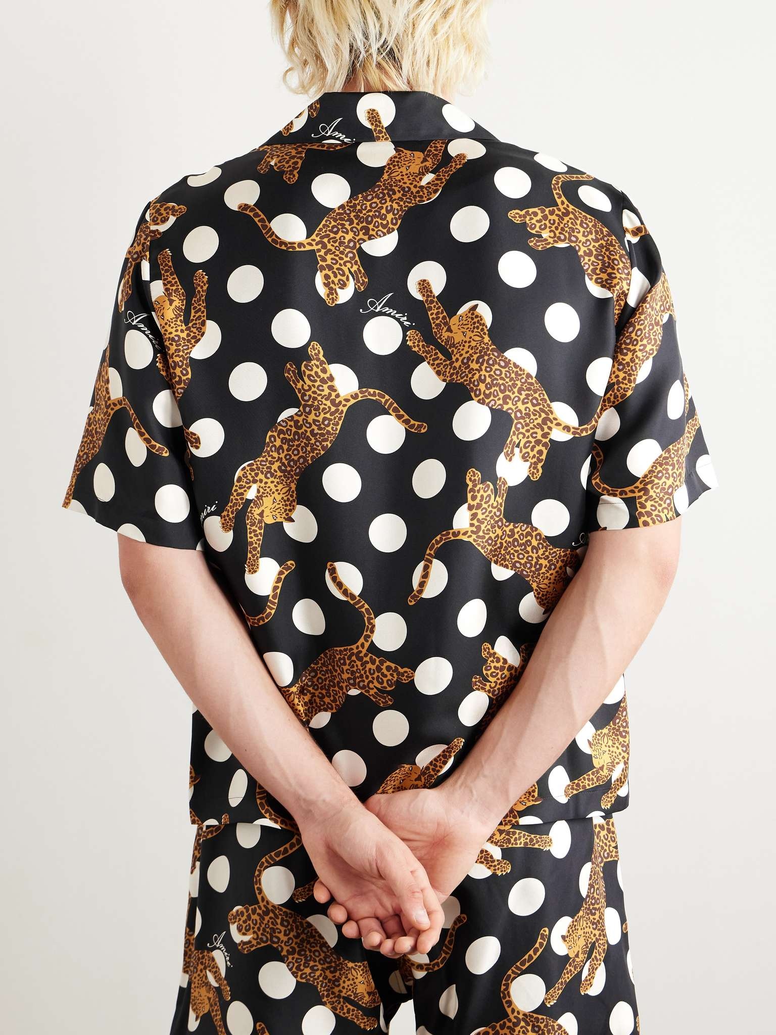 Convertible-Collar Printed Silk-Twill Shirt - 3