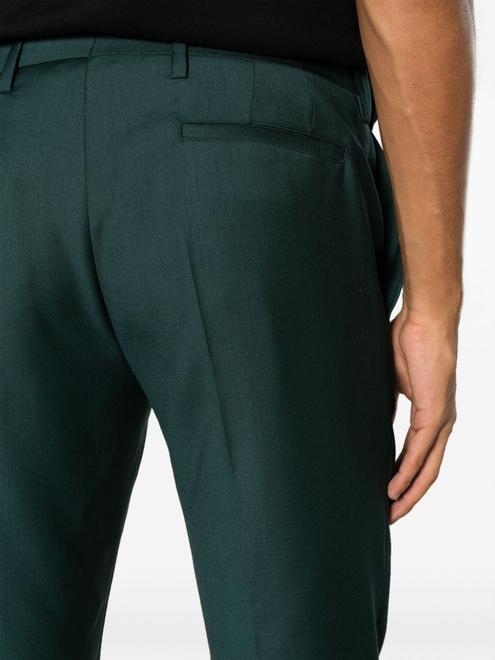 tapered-leg wool trousers - 5