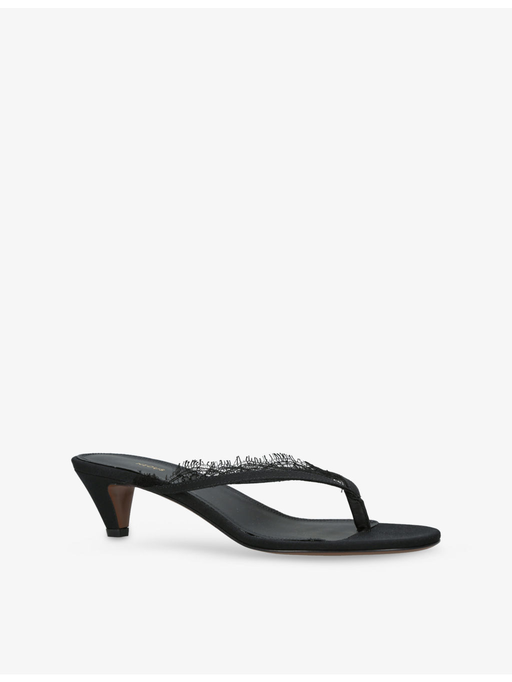 Kalliope Lace-Trim Heeled Sandals - 3