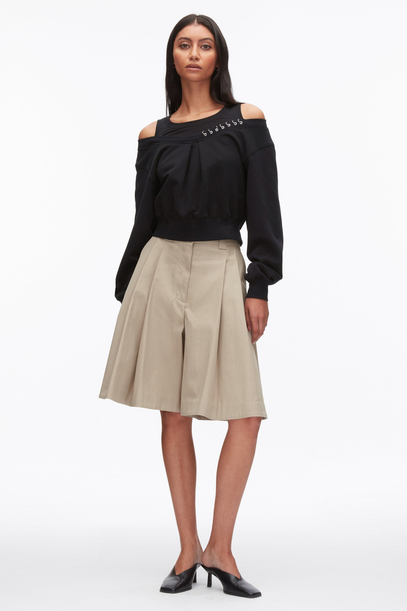 Long Sleeve Embellished Double Layer Top 1