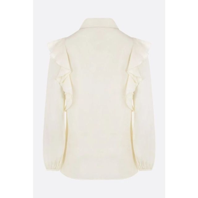 Ivory shirt with ruffles - 3