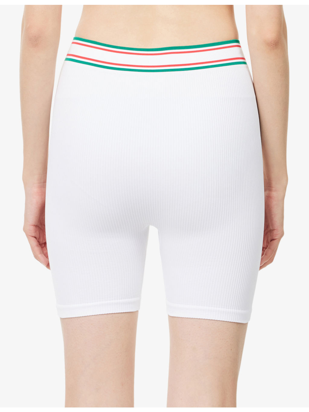 Seamless Ribbed Stretch-Woven Shorts - 4