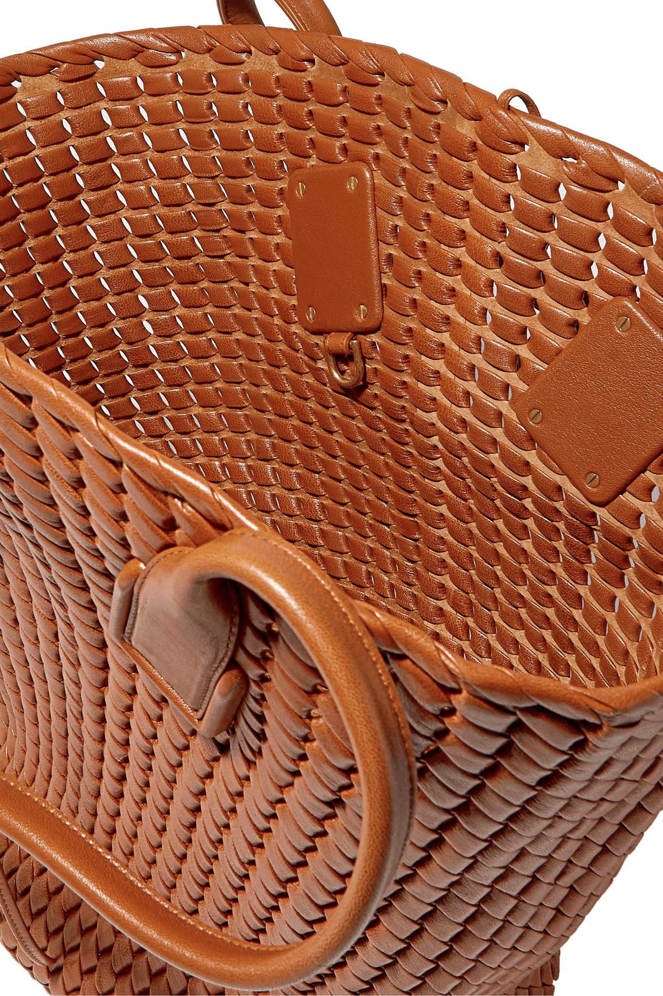 Basket intrecciato leather tote - 5