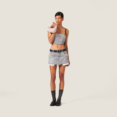 Miu Miu Denim miniskirt outlook