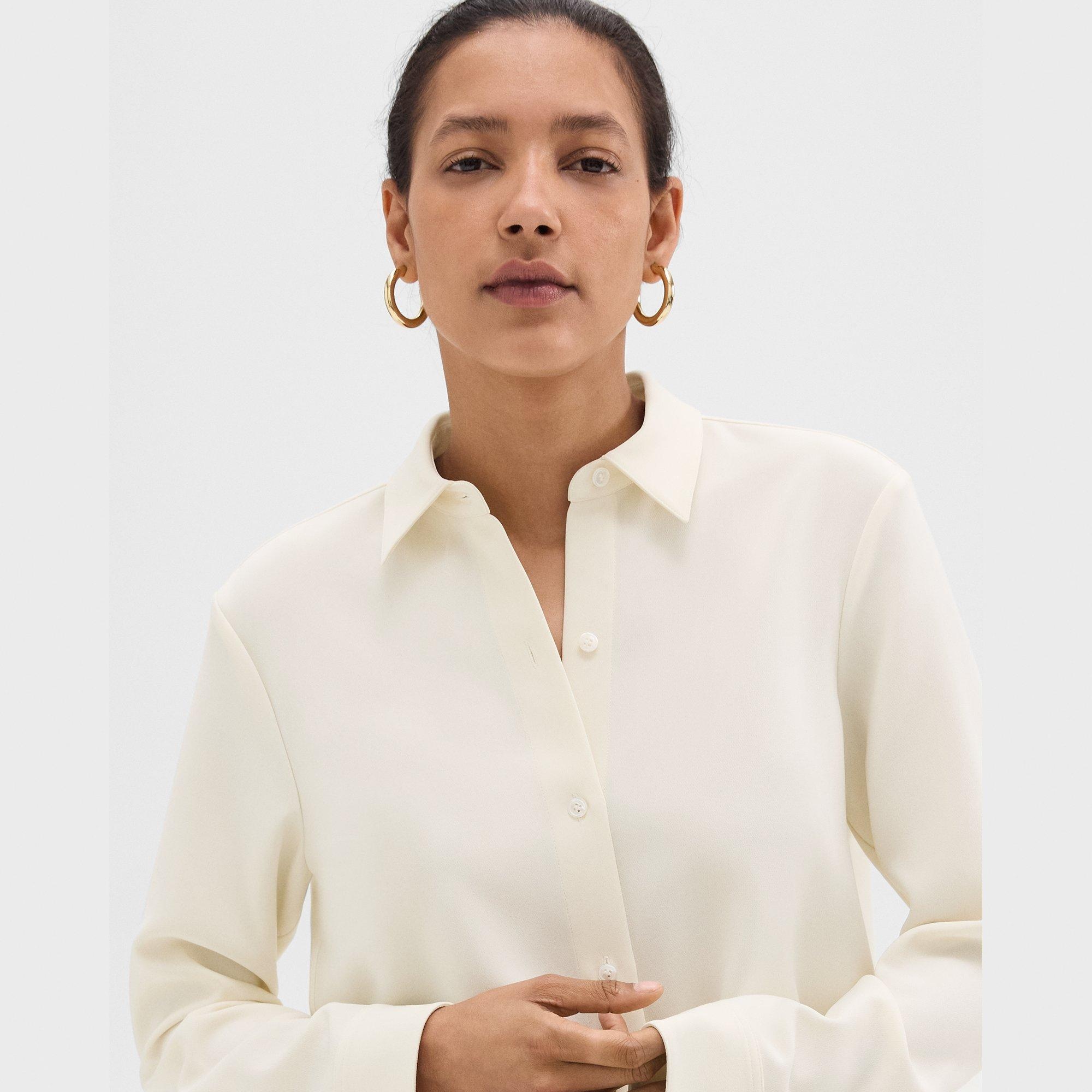 Straight Shirt in Admiral Crepe - 5