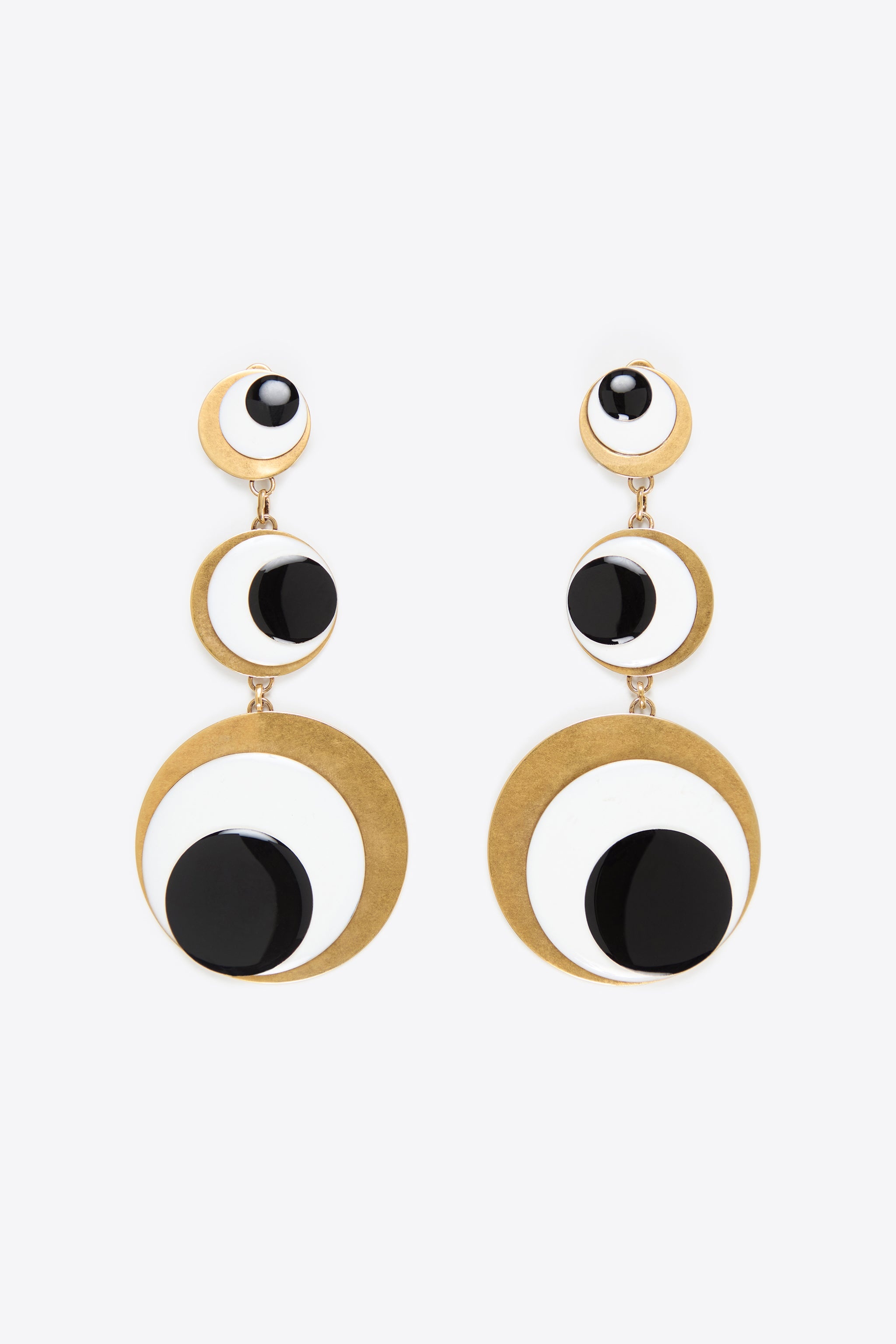 ENAMEL EYE DROP EARRINGS - 1