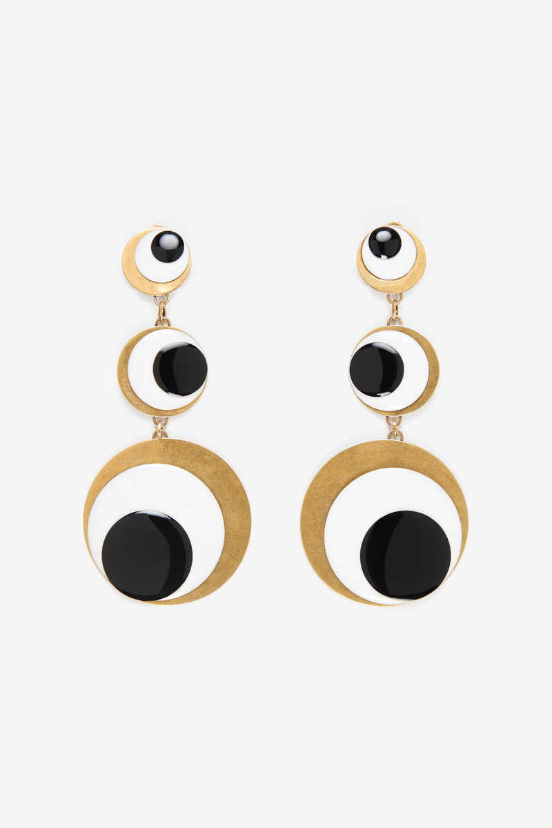 ENAMEL EYE DROP EARRINGS 1