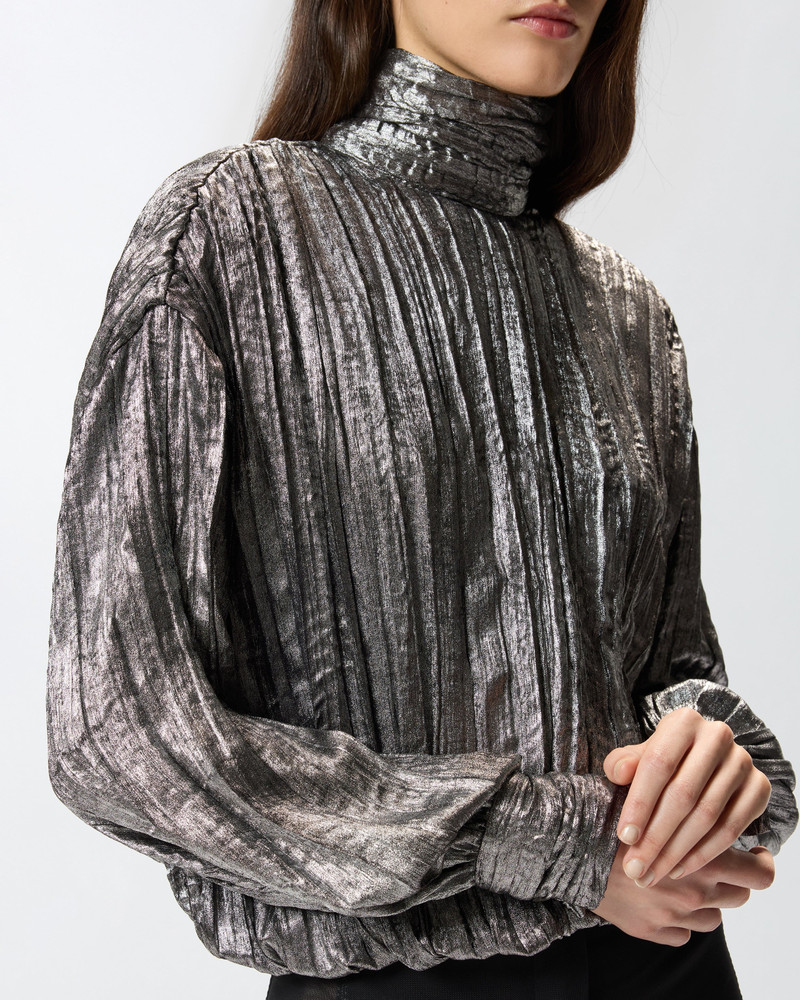 LAMINATED-EFFECT BLOUSE 6