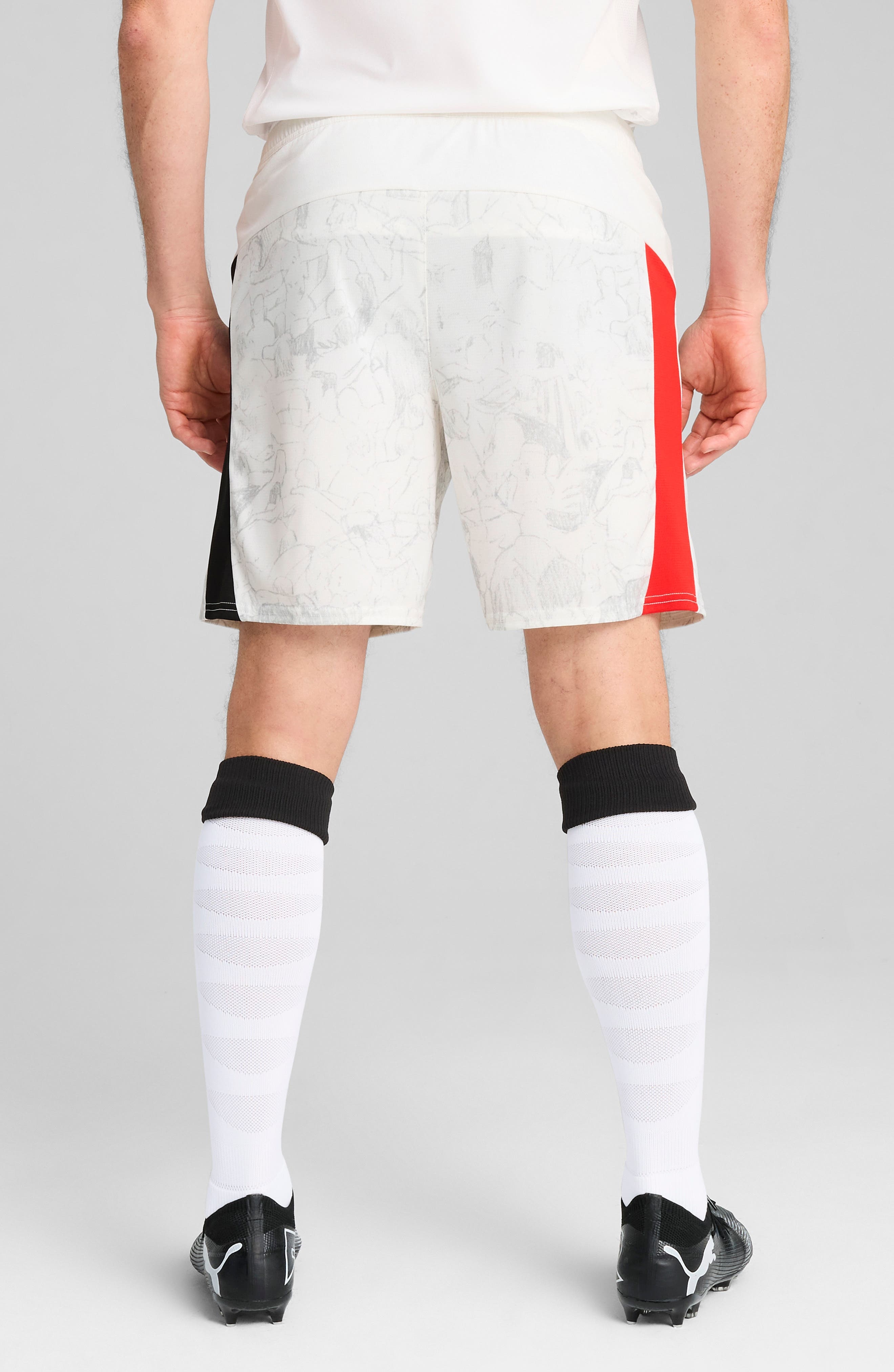 PUMA x KidSuper MCFC Replica Performance Mesh Soccer Shorts in Puma White-Puma Black at Nordstrom - 2