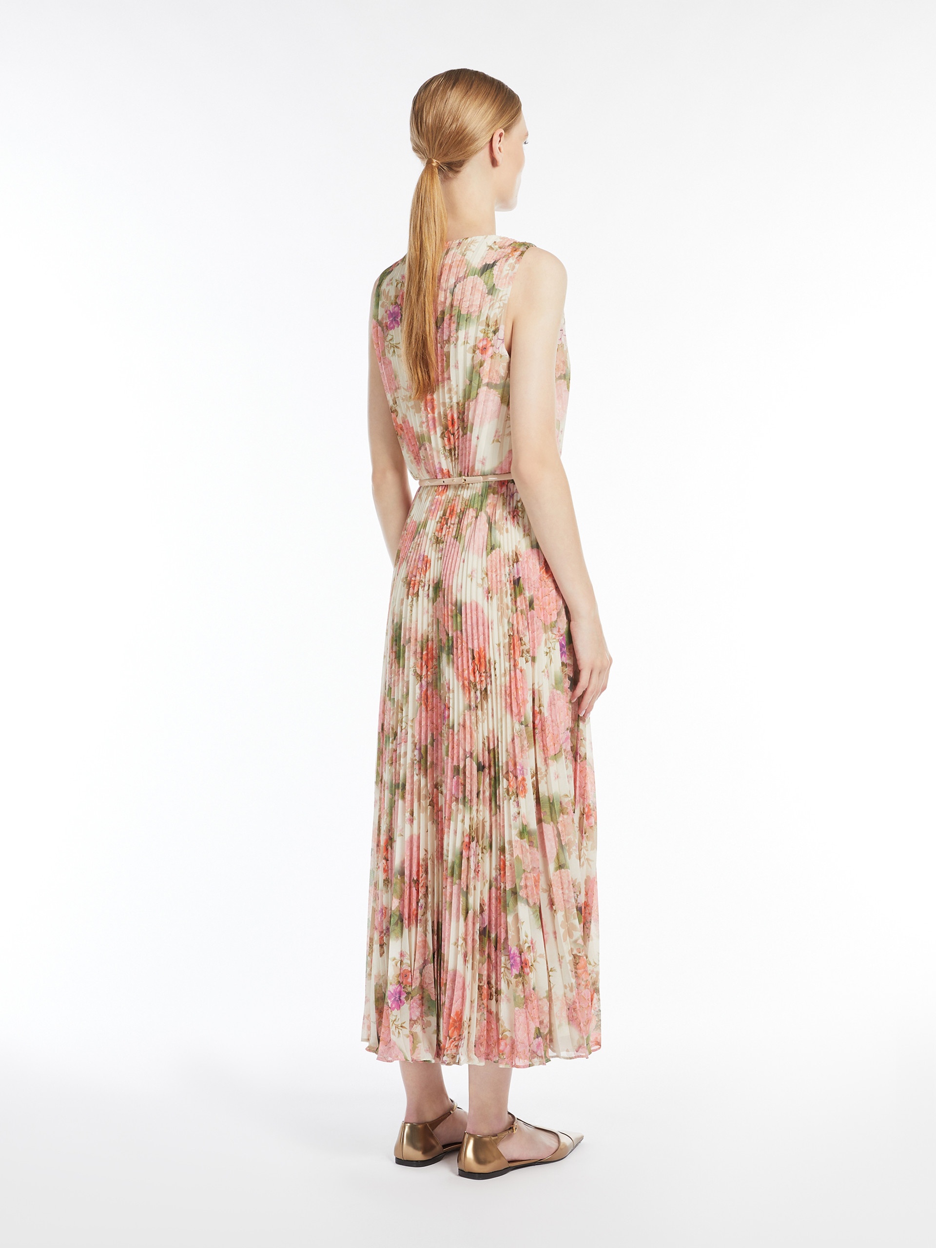 EMERY Flared printed georgette dress - 4