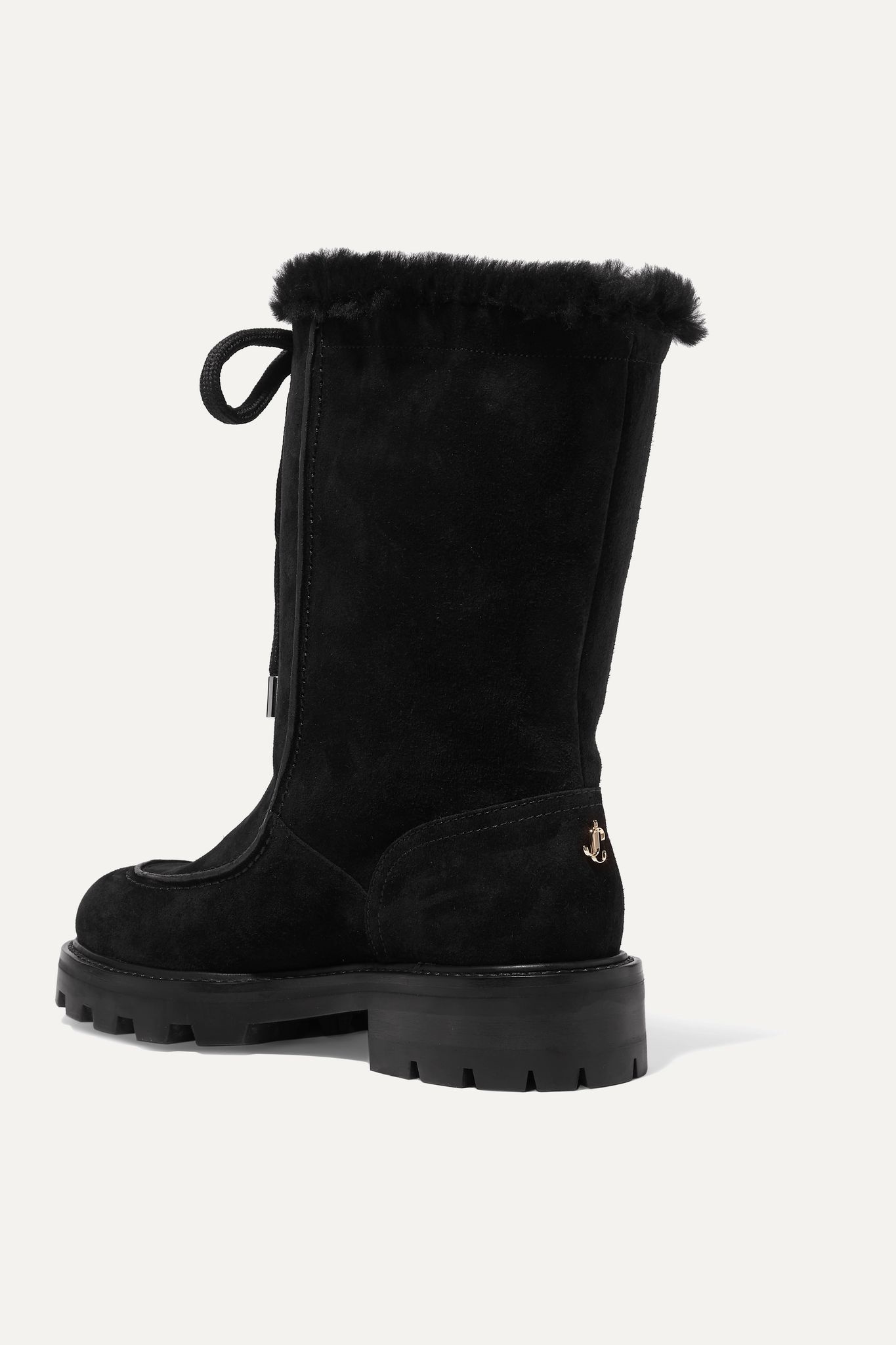 Buffy shearling-lined suede boots - 4