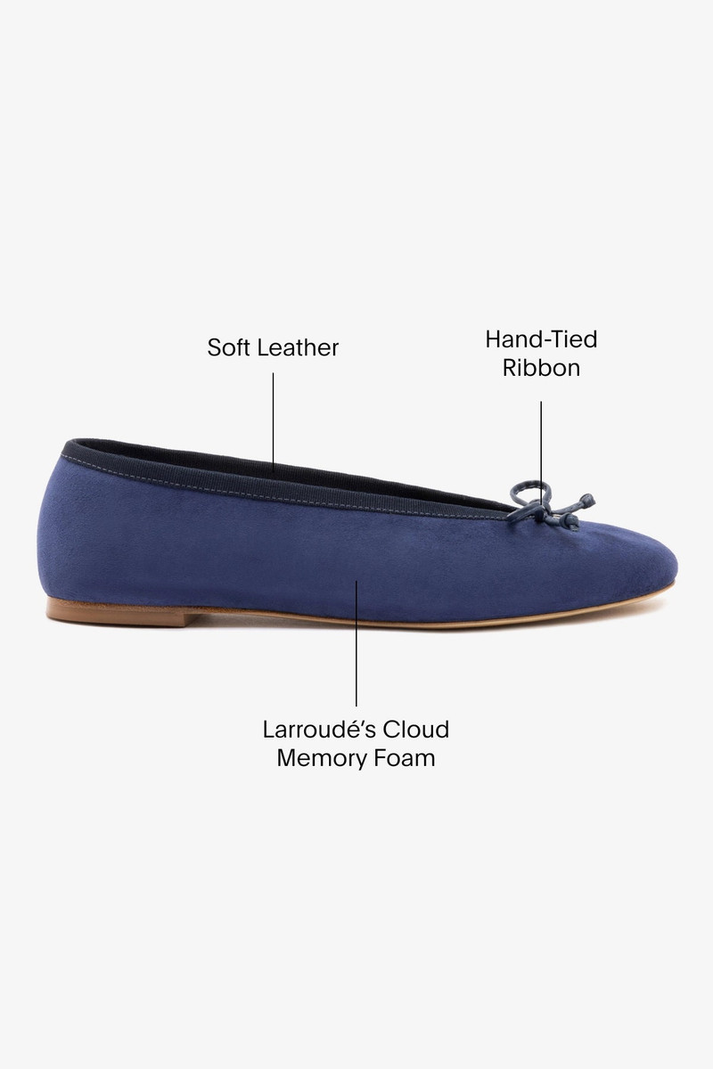 Pavlova Ballet Flat In Indigo Suede 5