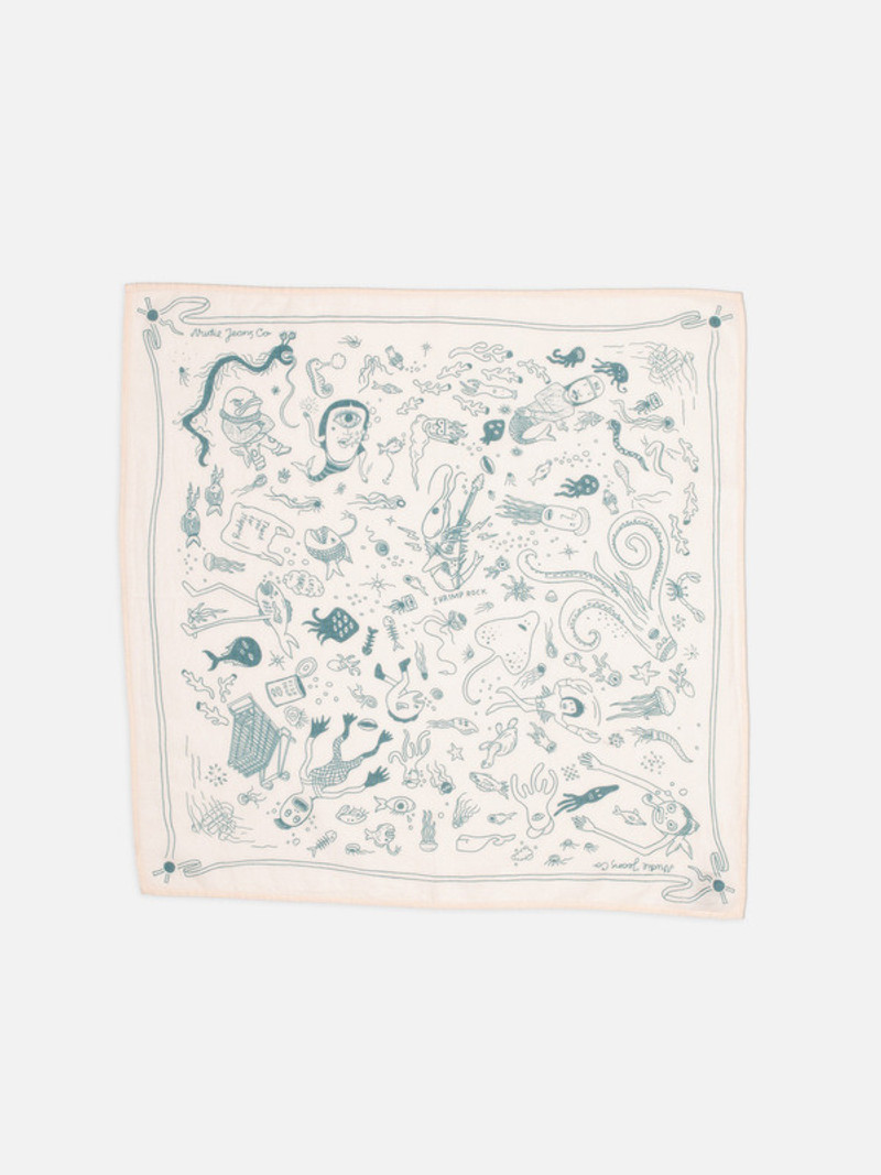 Ingrid Bandana Deep Sea Doodles Pink 1