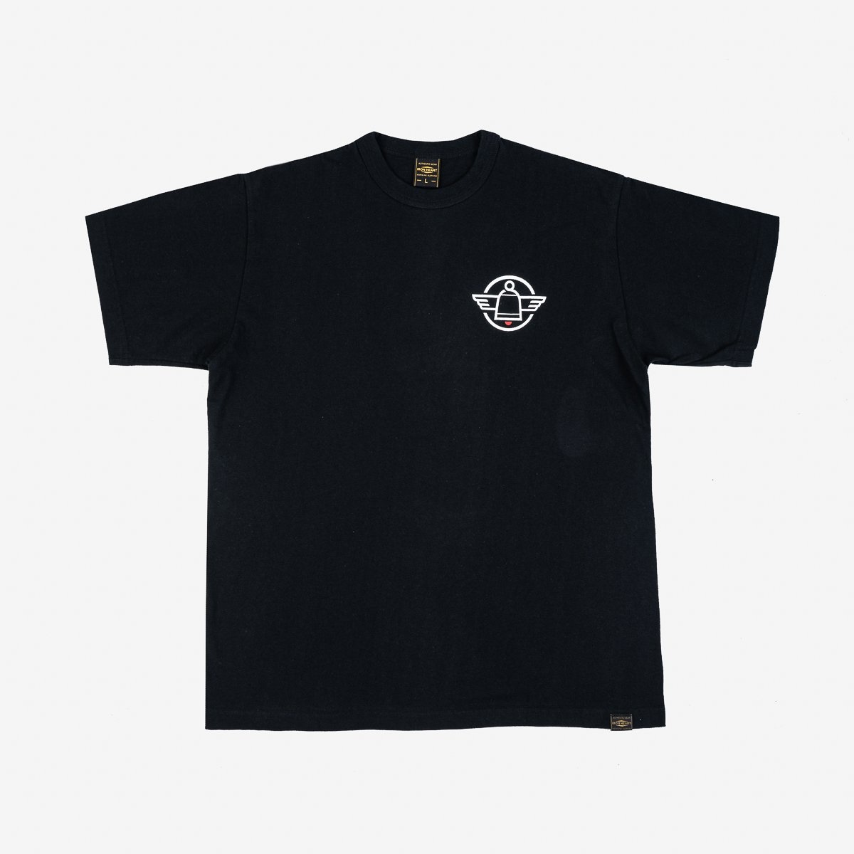 IHPT-666-BLK 6.5oz 666 Cut Printed Loopwheel Crew Neck T-Shirt - Black - 1