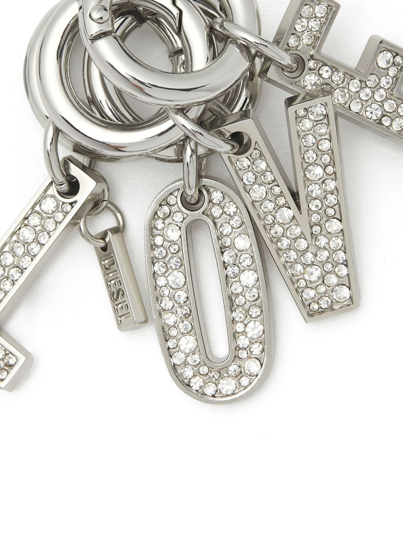 Diesel rhinestone charm-love keyring outlook