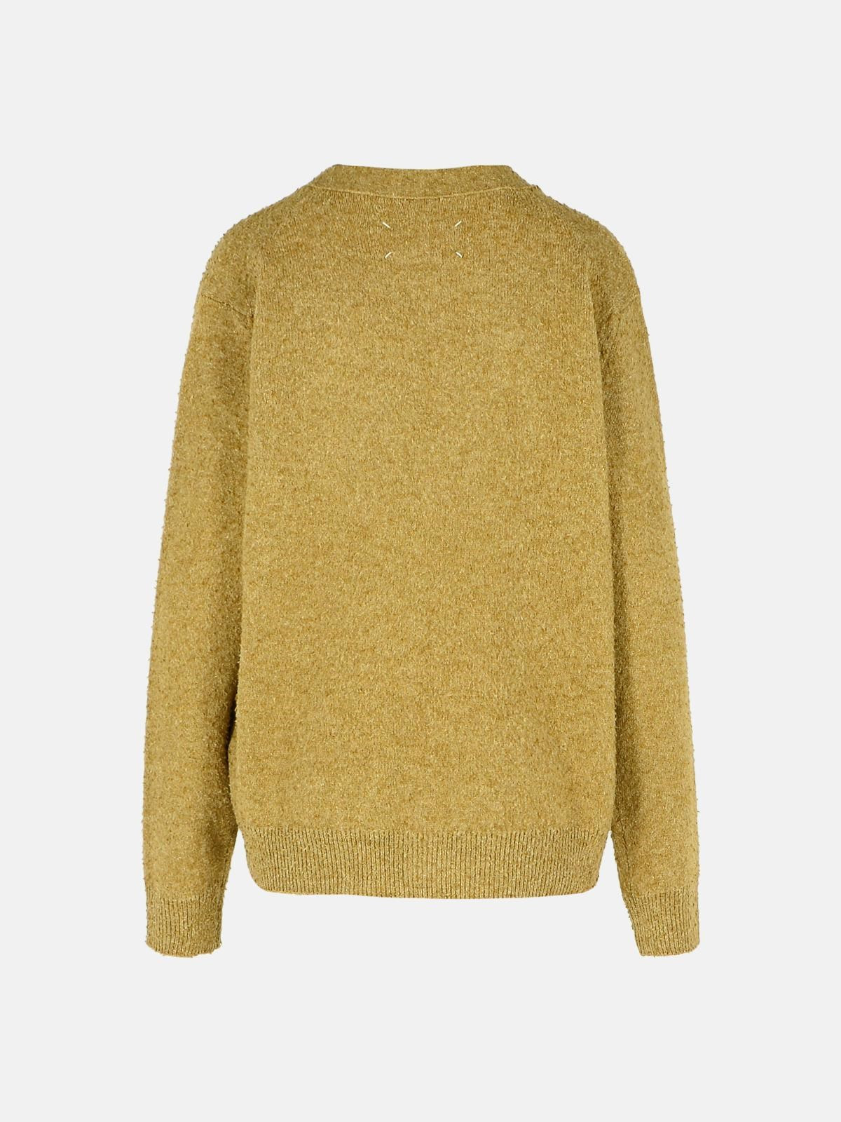 'PILLING' GREEN WOOL BLEND CARDIGAN - 3