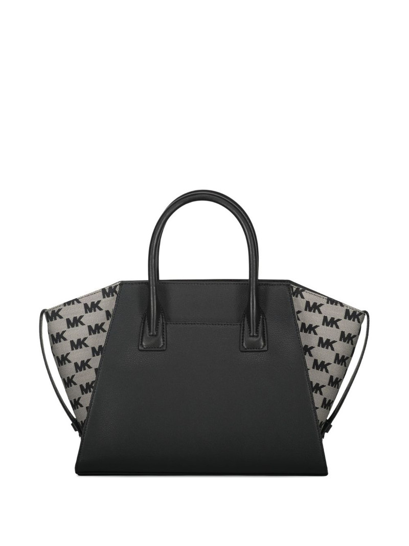 MICHAEL KORS Avril leather logo-plaque tote bag outlook
