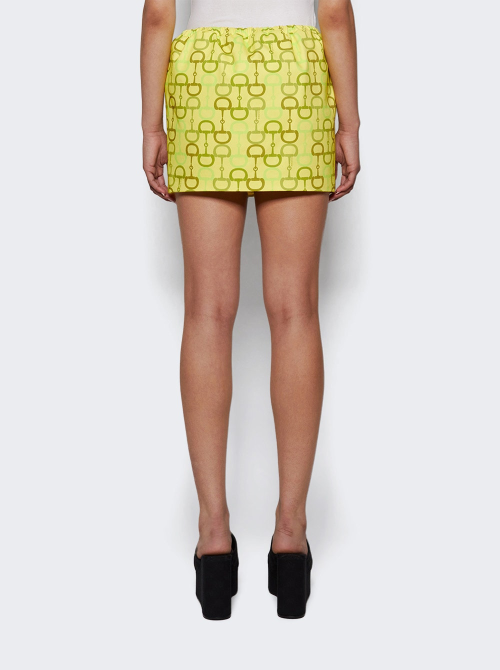 Horsebit Mini Skirt Lime And Green - 4