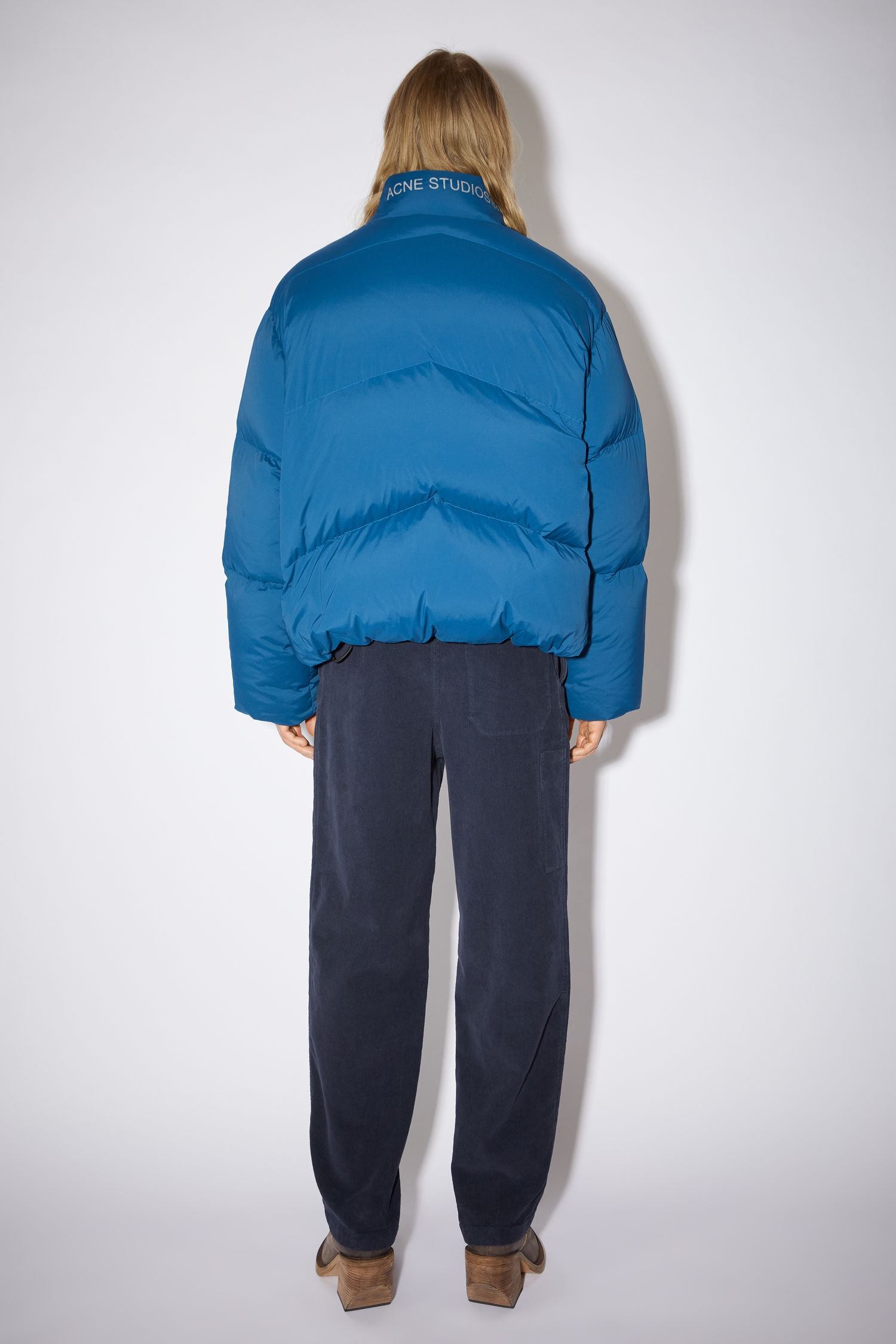 Down puffer coat - Teal blue - 3